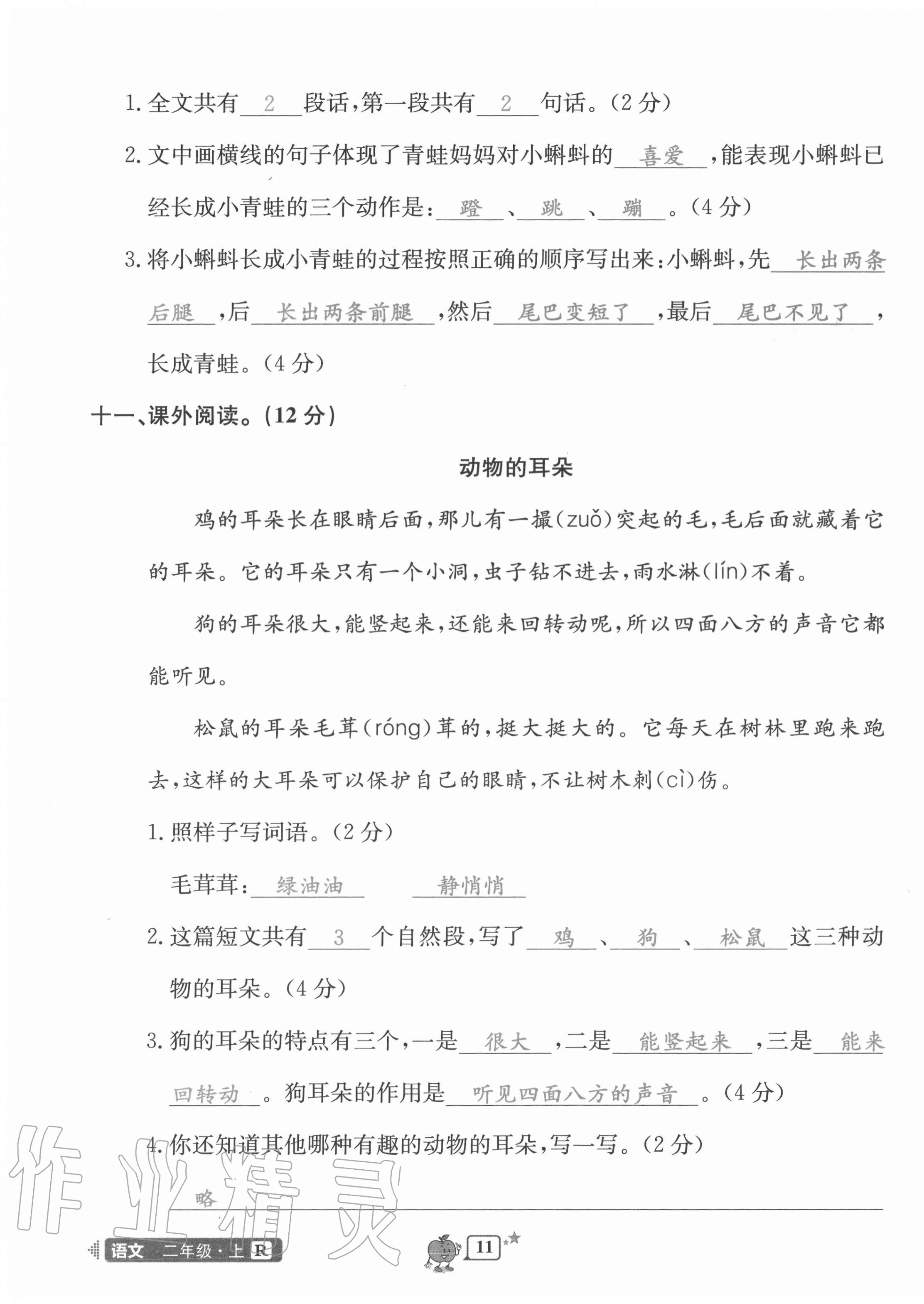 2020年開源圖書單元直通車二年級(jí)語文上冊(cè)人教版 第11頁