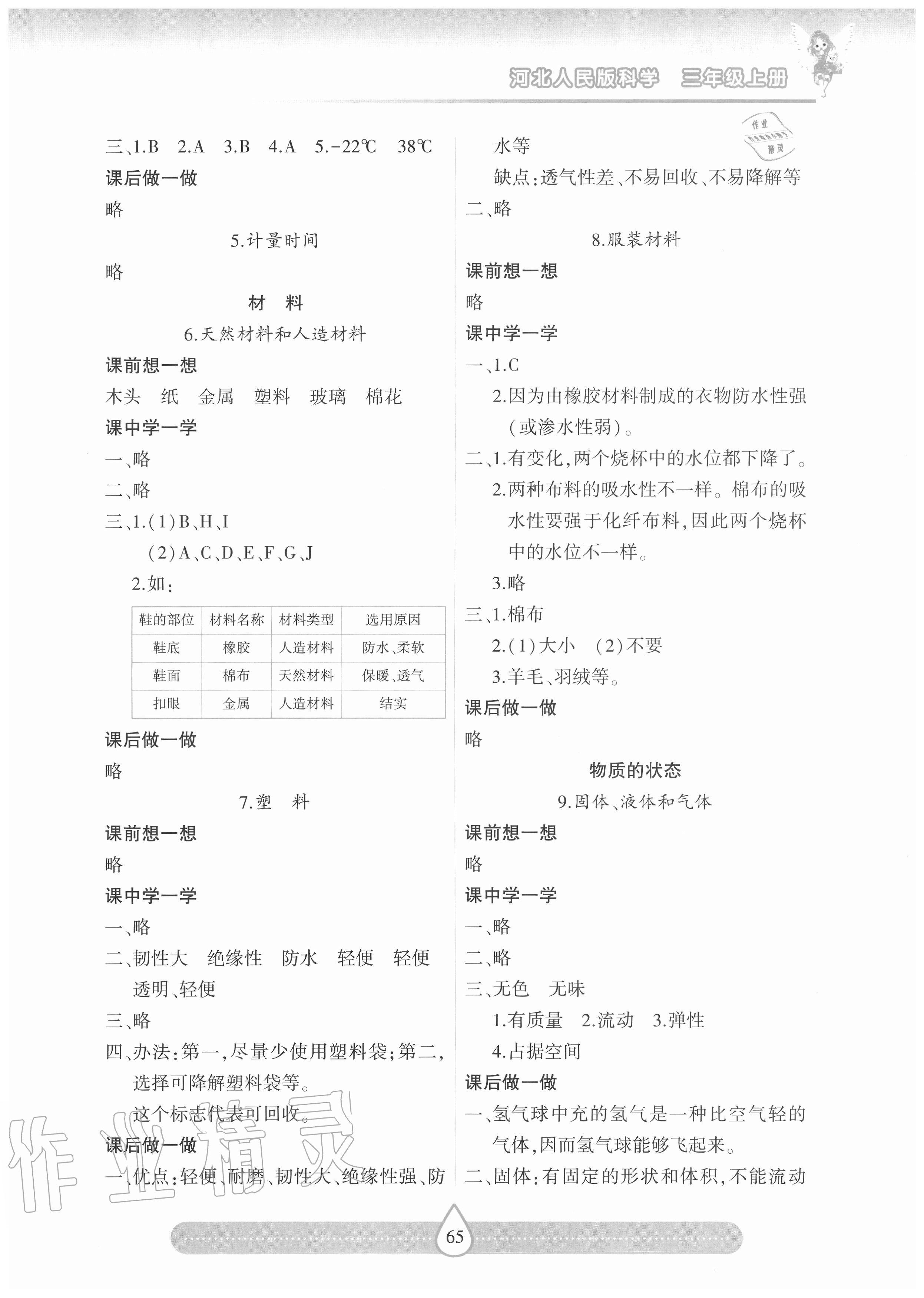 2020年新課標(biāo)兩導(dǎo)兩練高效學(xué)案三年級(jí)科學(xué)上冊(cè)冀人版 參考答案第2頁(yè)