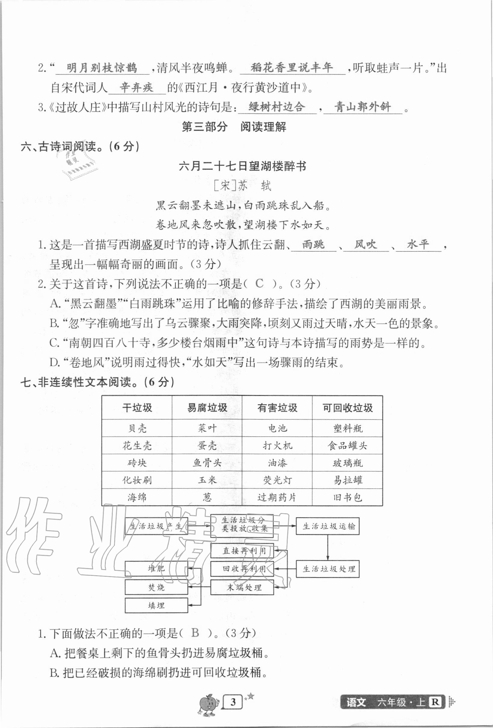 2020年開源圖書單元直通車六年級(jí)語文上冊(cè)人教版 第3頁