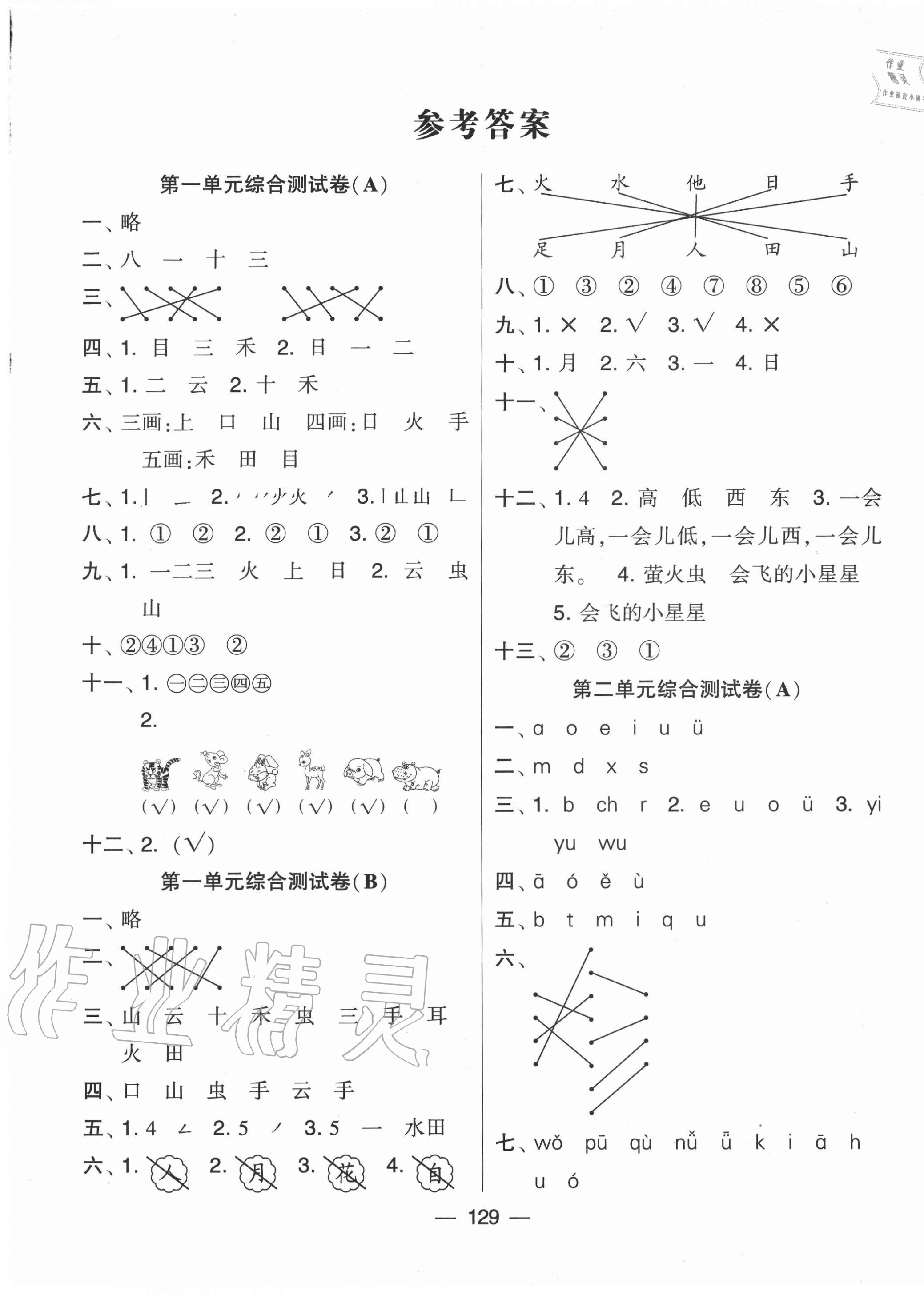 2020年學(xué)霸提優(yōu)大試卷一年級(jí)語(yǔ)文上冊(cè)人教版 第1頁(yè)