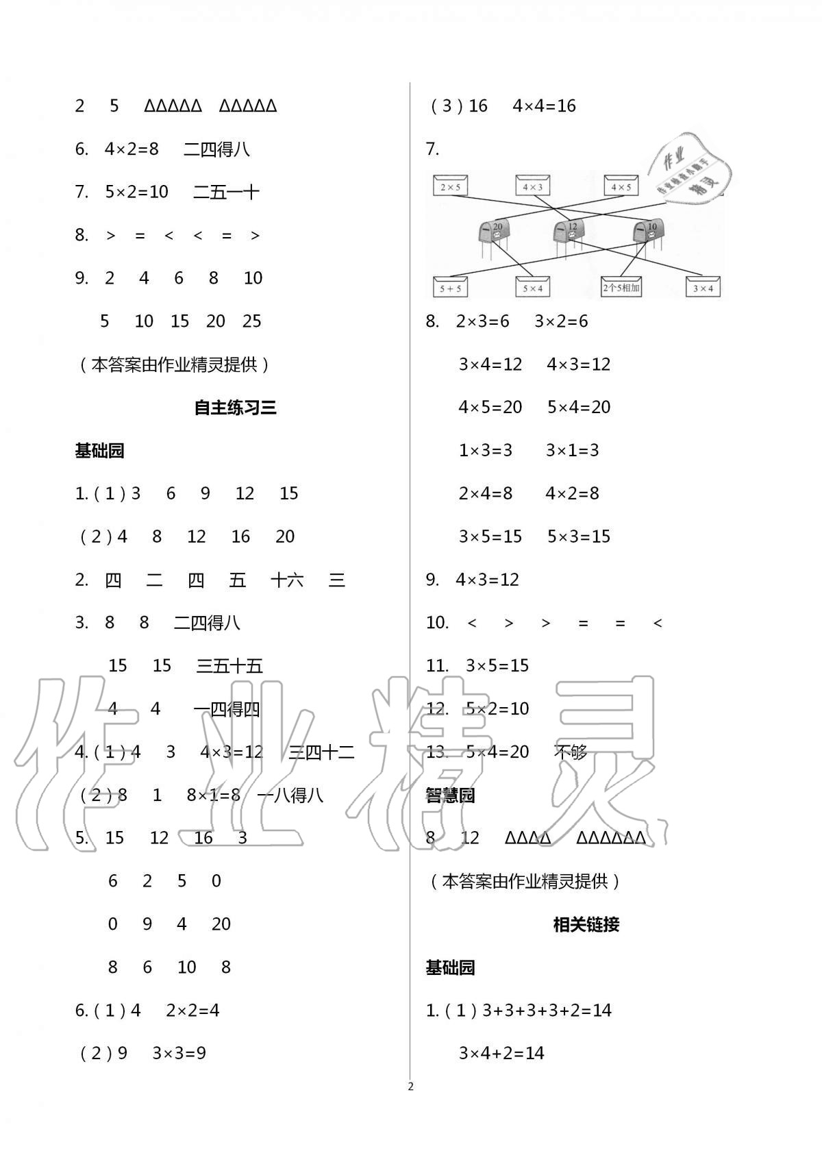 2020年小學(xué)生學(xué)習(xí)園地二年級(jí)數(shù)學(xué)上冊(cè)青島版54制 第2頁