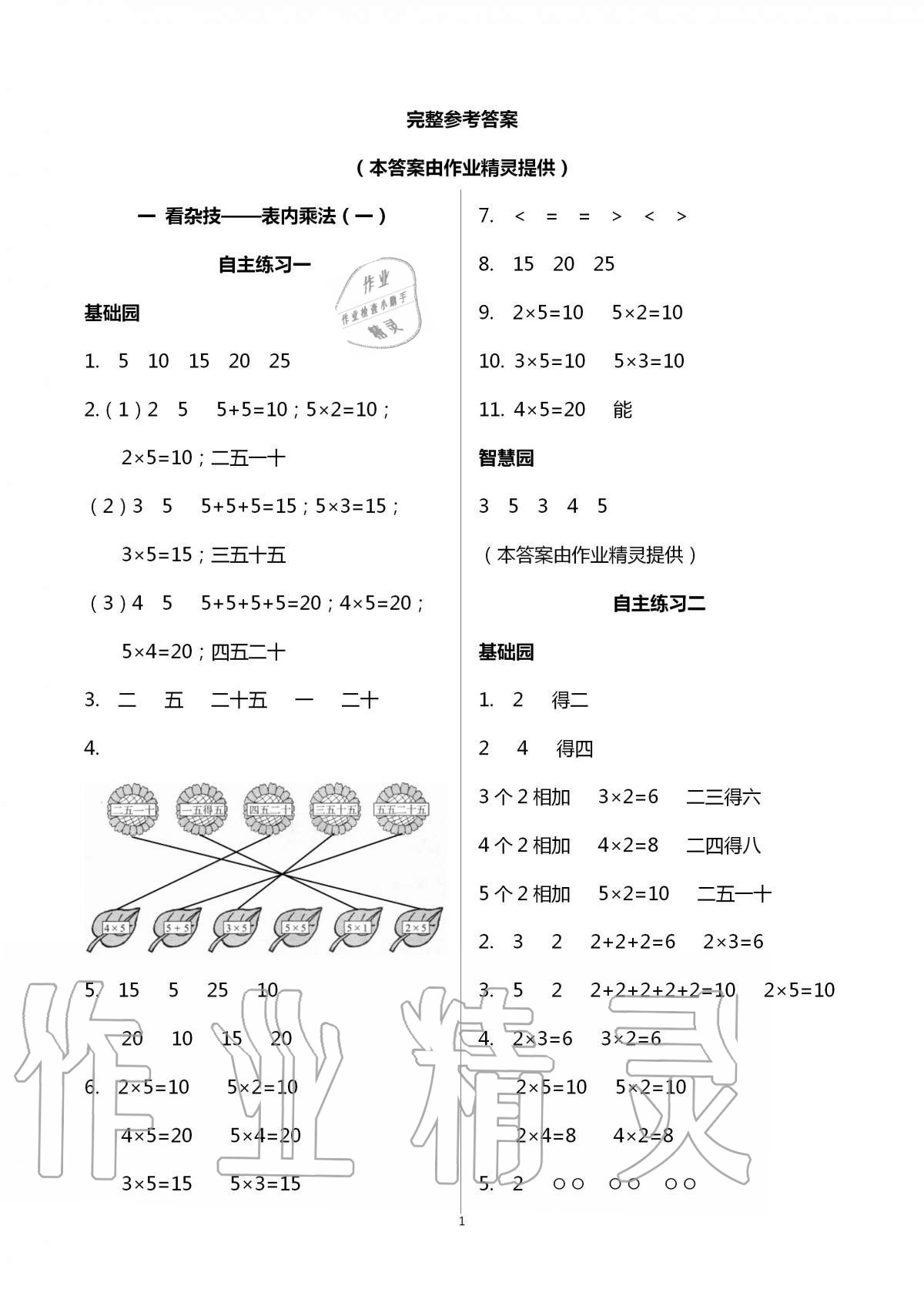 2020年小學(xué)生學(xué)習(xí)園地二年級(jí)數(shù)學(xué)上冊(cè)青島版54制 第1頁(yè)