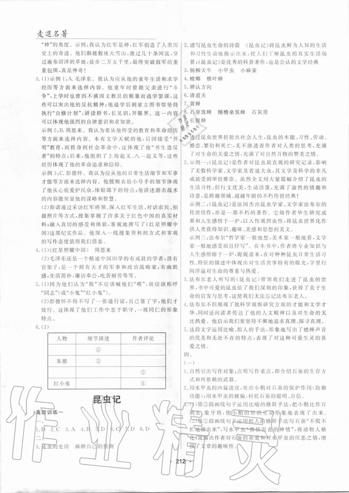 2020年走進(jìn)名著八年級(jí)上冊(cè)二冊(cè) 參考答案第2頁