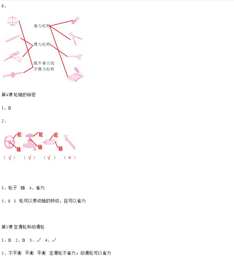 2020年科學課課練六年級科學上冊教科版 參考答案第2頁