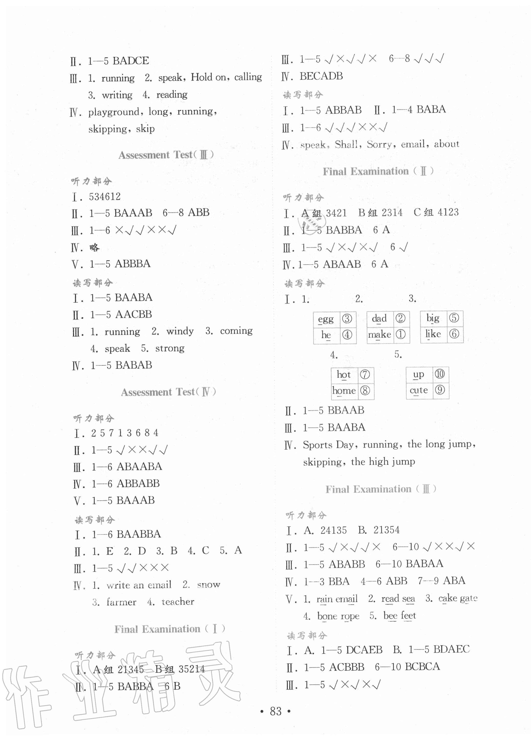 2020年金鑰匙小學英語試卷四年級上冊魯科版金版 第3頁