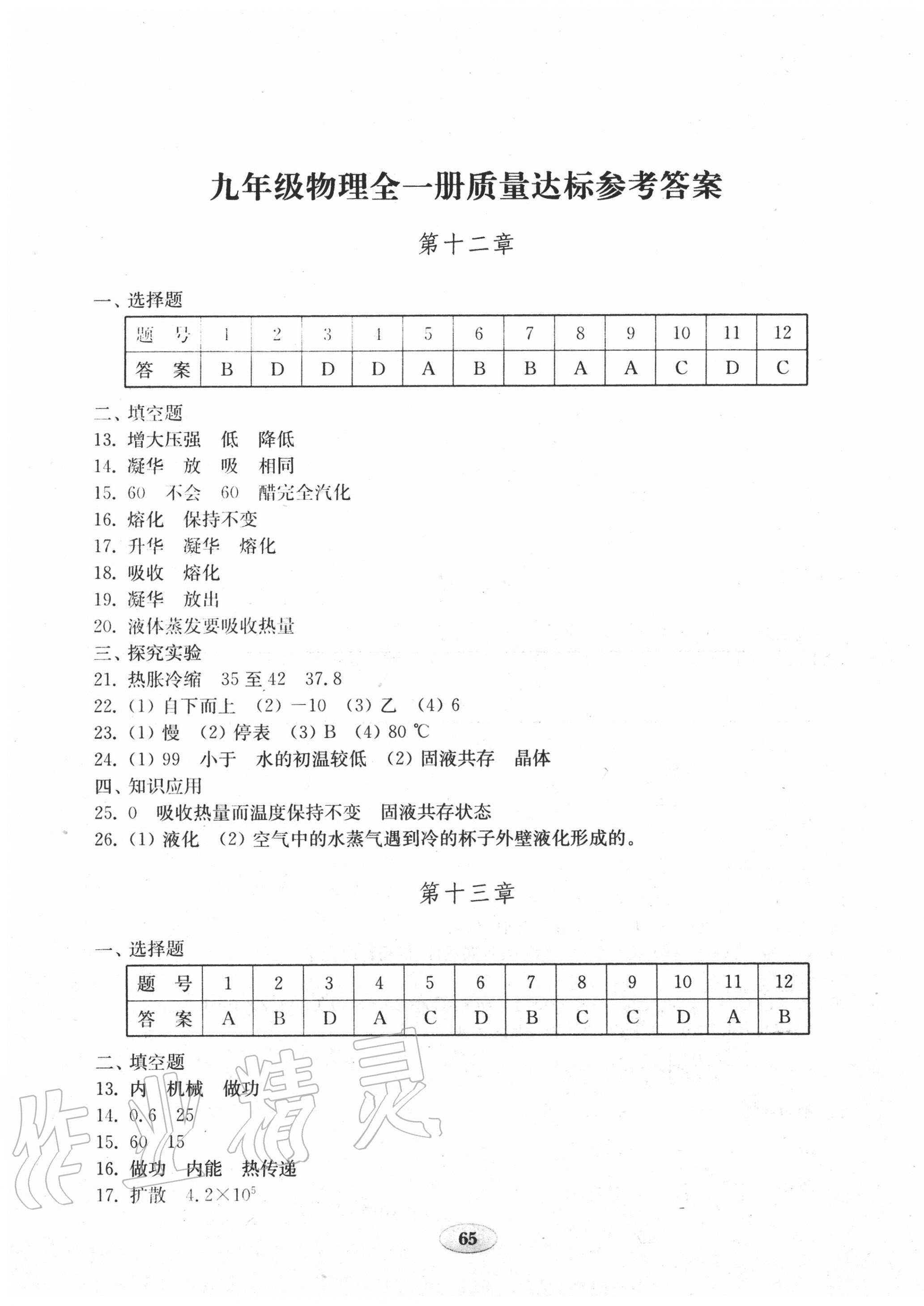 2020年初中物理單元質(zhì)量達(dá)標(biāo)九年級(jí)全一冊(cè)人教版 第1頁(yè)