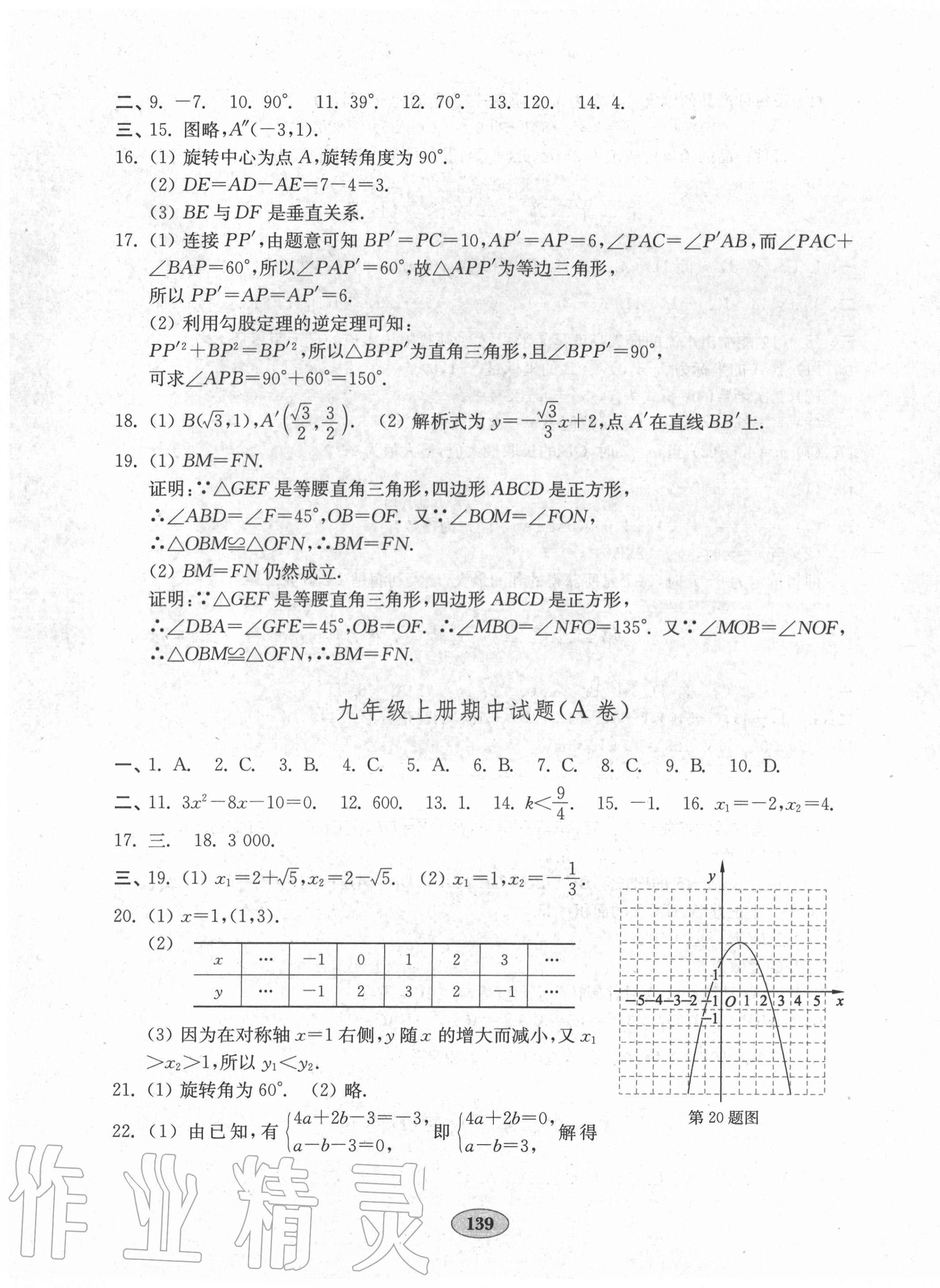 2020年初中數(shù)學(xué)單元質(zhì)量達標九年級上冊人教版 第3頁