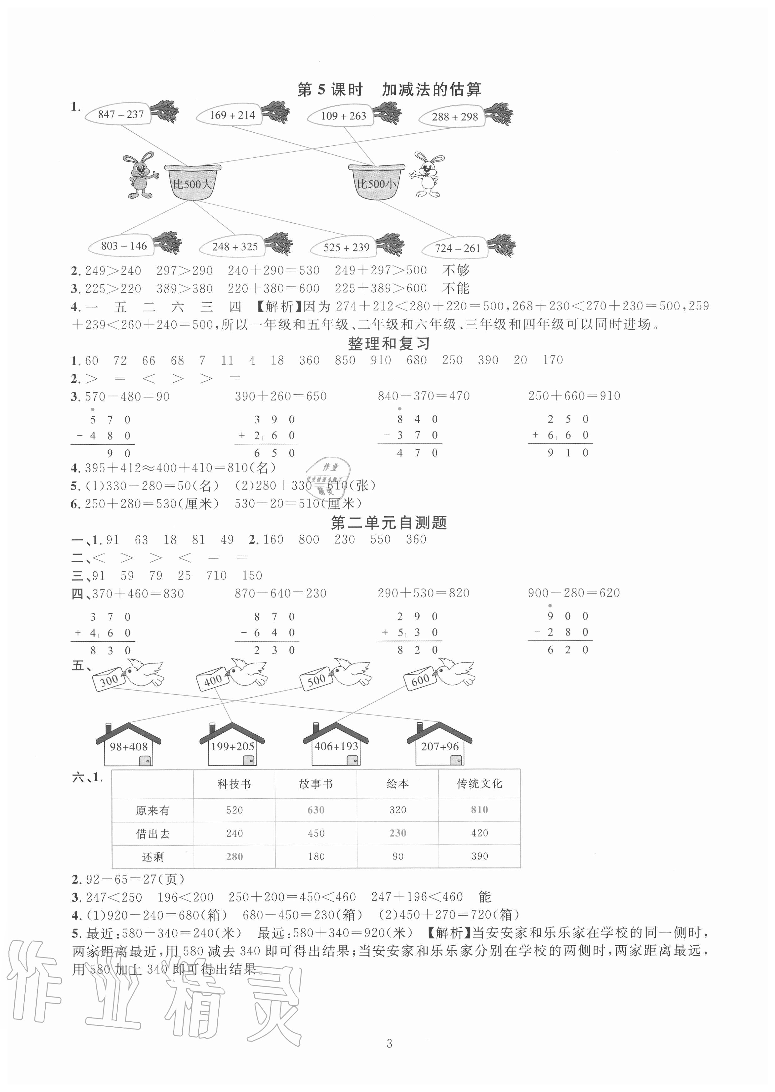 2020年華東師大版一課一練三年級(jí)數(shù)學(xué)上冊(cè)人教版A版 參考答案第3頁(yè)