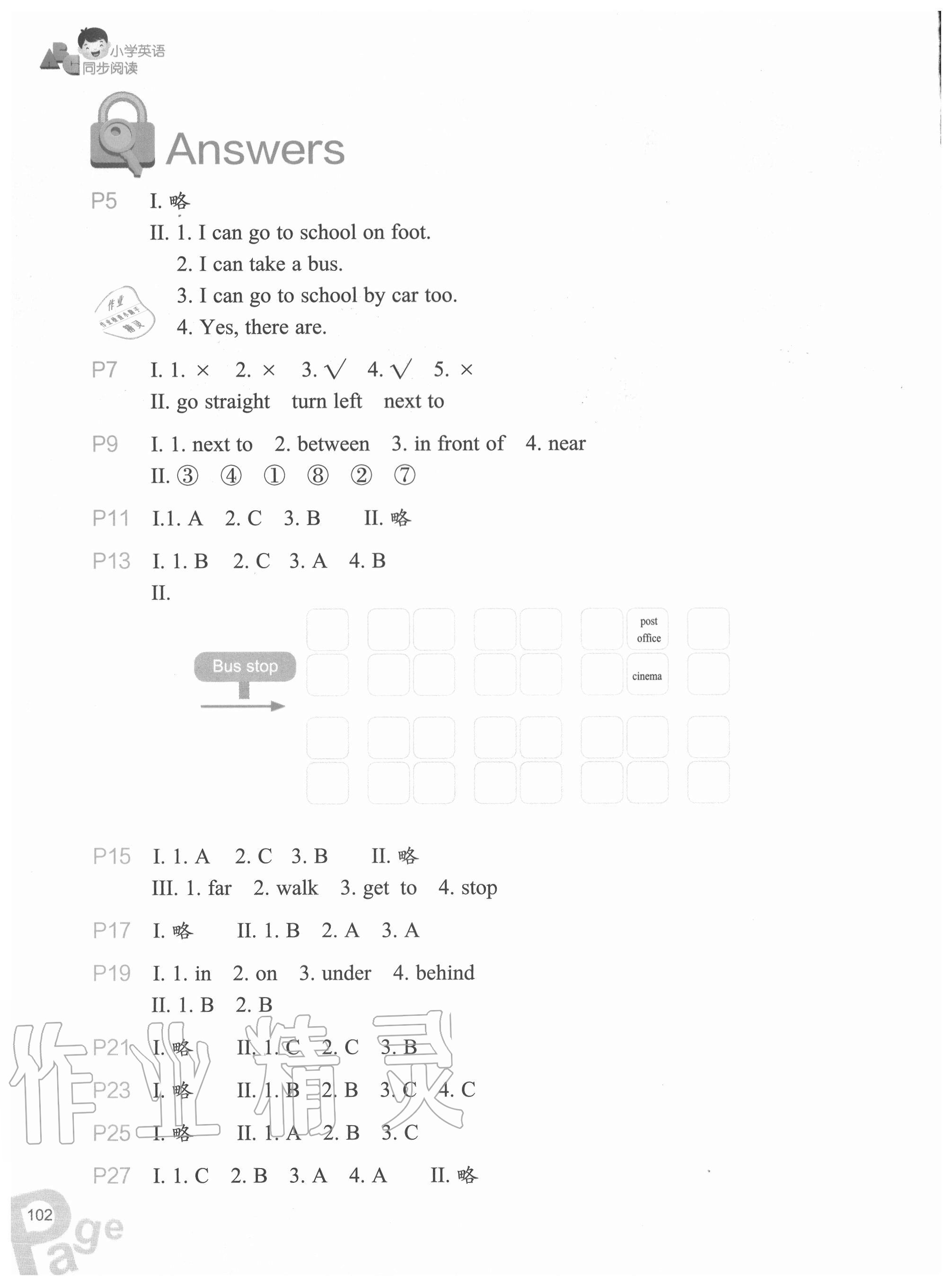 2020年小學(xué)英語(yǔ)同步閱讀六年級(jí)上冊(cè)人教版浙江教育出版社 參考答案第1頁(yè)