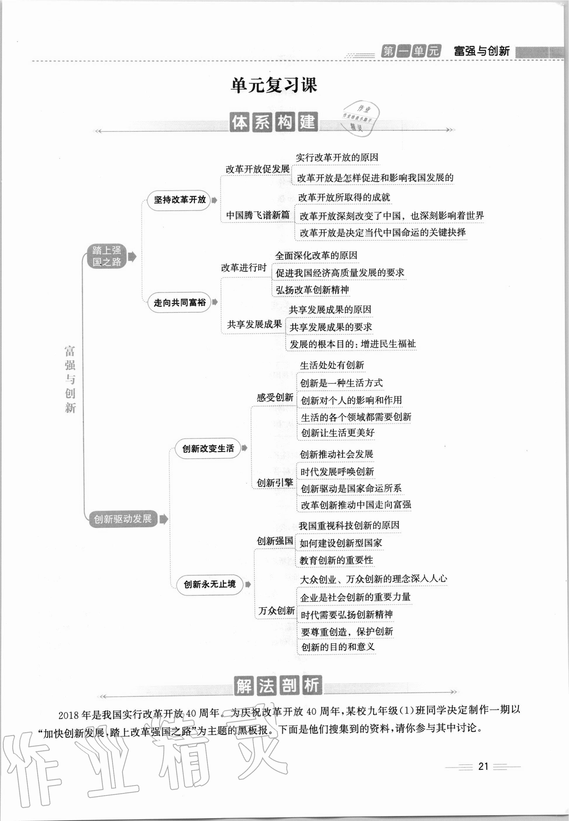 2020年人教金学典同步解析与测评九年级道德与法治上册人教版云南专版 第21页