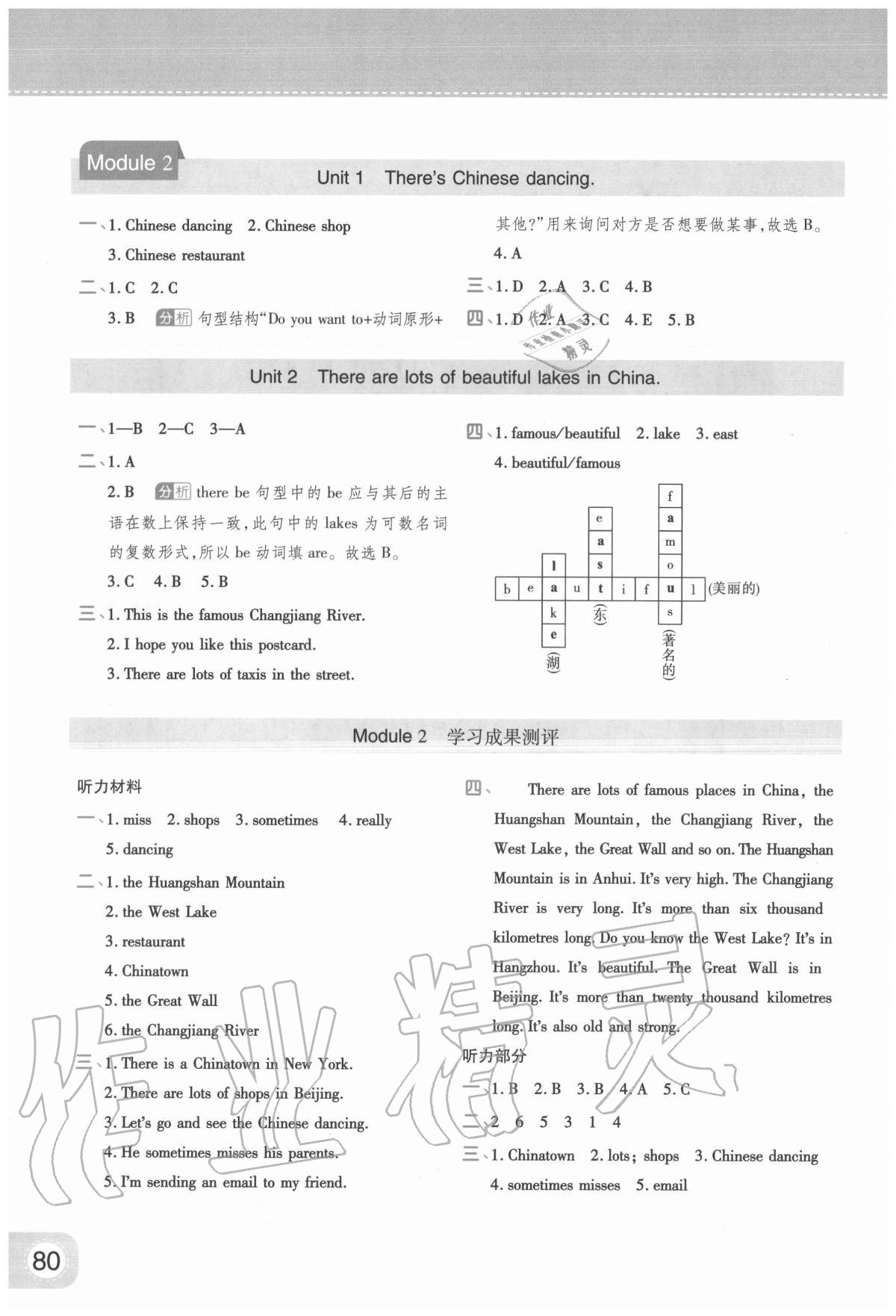 2020年黃岡同步練一日一練六年級(jí)英語(yǔ)上冊(cè)外研版 參考答案第2頁(yè)