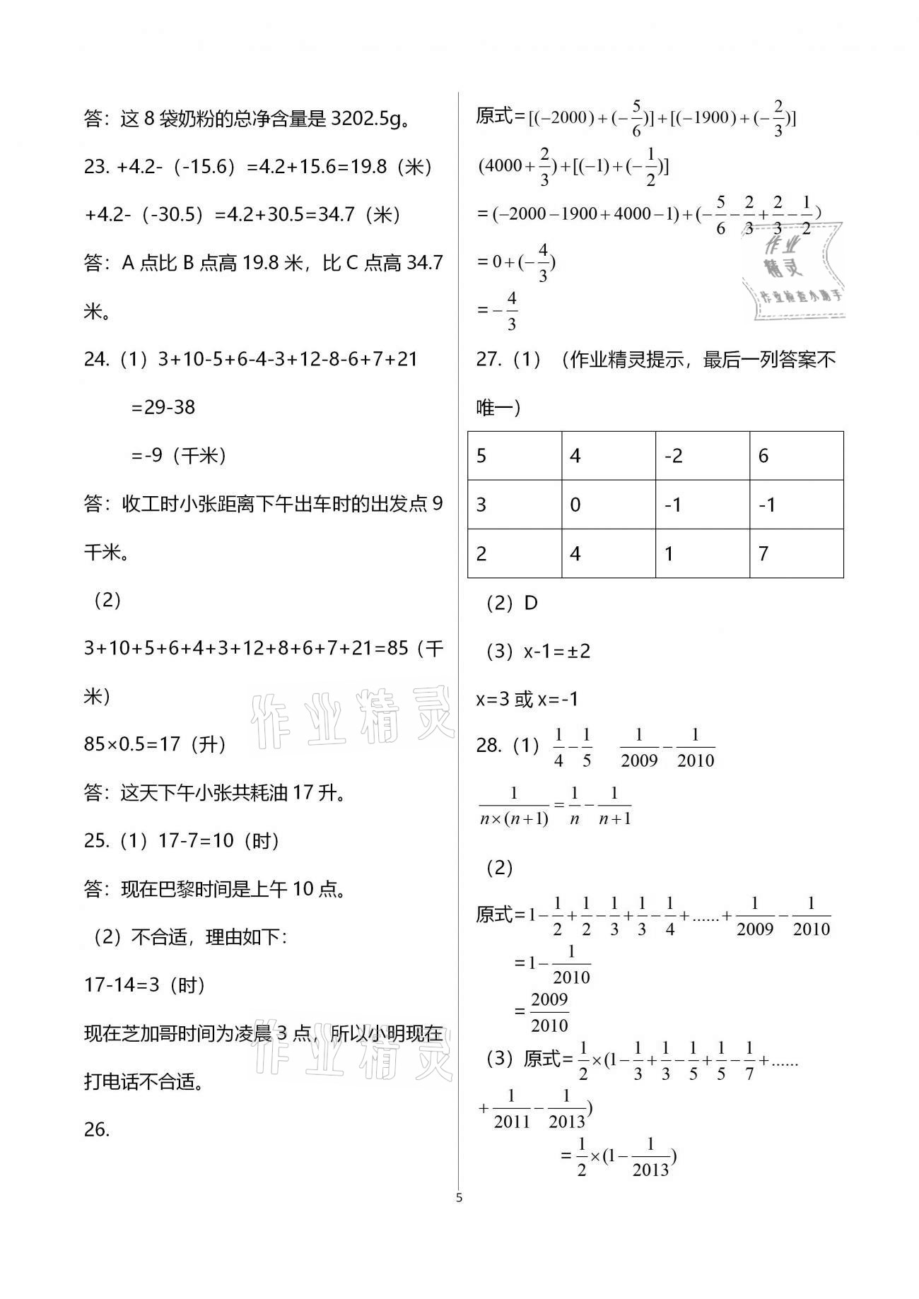 2020年學(xué)業(yè)提優(yōu)檢測七年級數(shù)學(xué)上冊蘇科版 第5頁