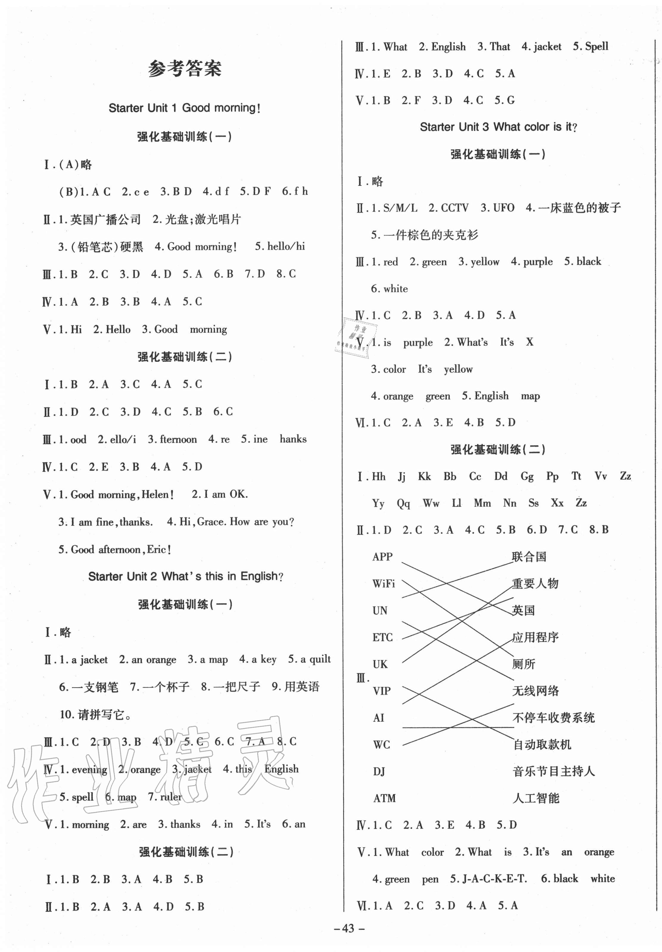 2020年節(jié)節(jié)高一對一同步精練測評七年級英語上冊人教版 第1頁