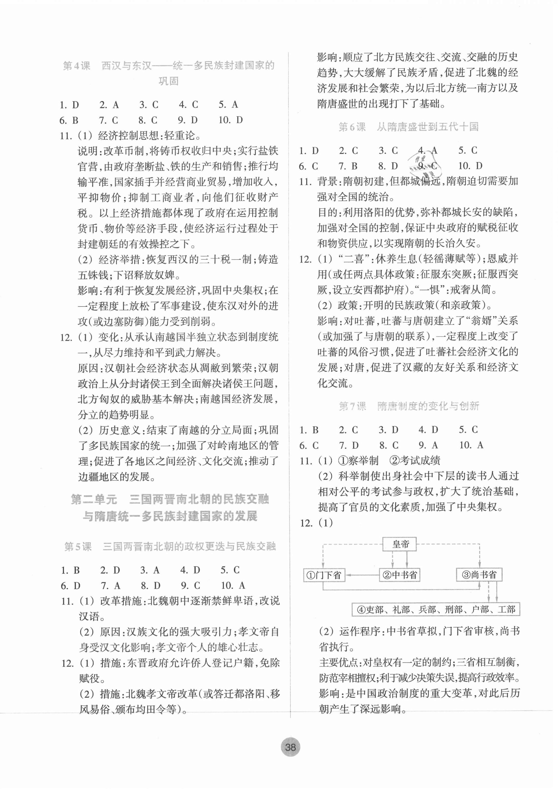 2020年作業(yè)本高中歷史必修中外歷史綱要人教版浙江教育出版社 第2頁