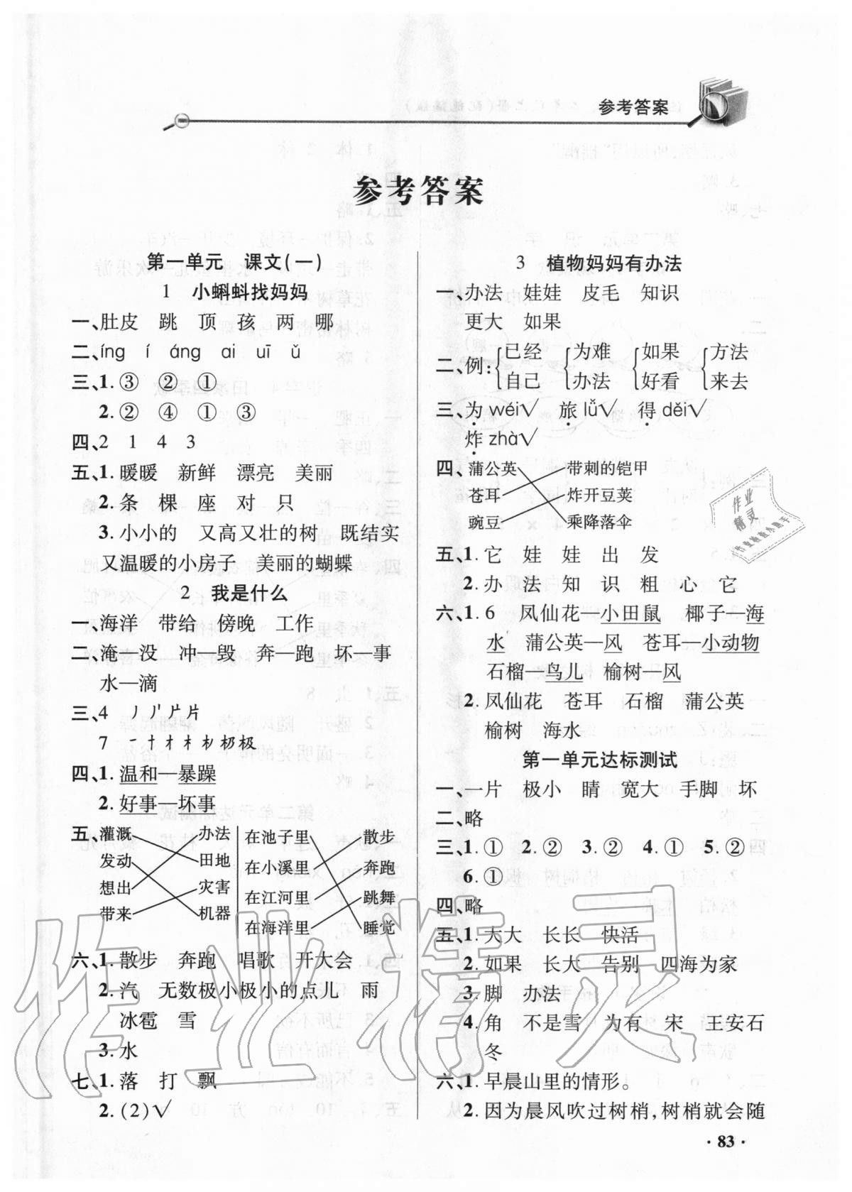 2020年智慧通練習冊二年級語文上冊人教版 第1頁