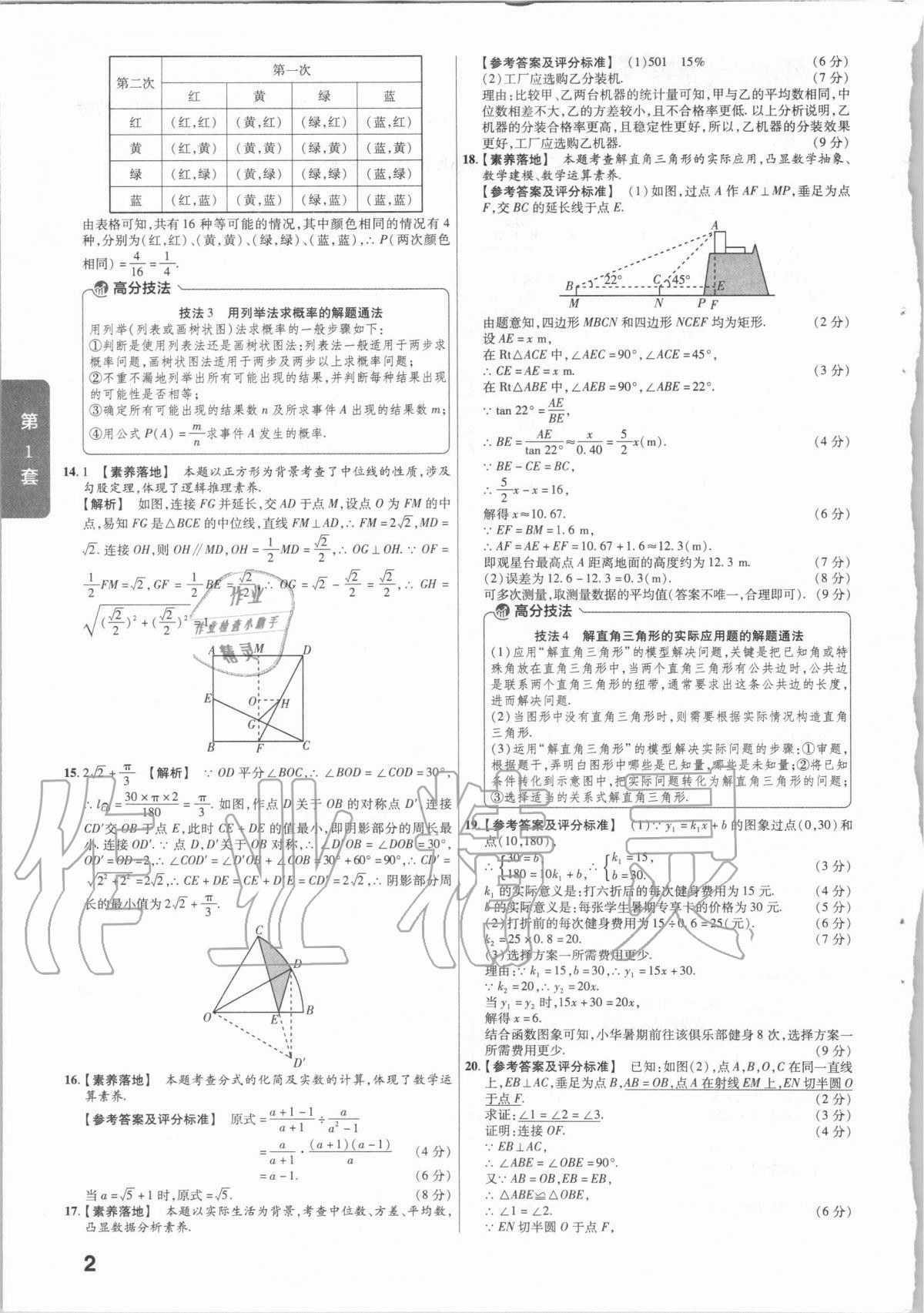 2021年金考卷河南中考45套匯編數(shù)學(xué) 第2頁