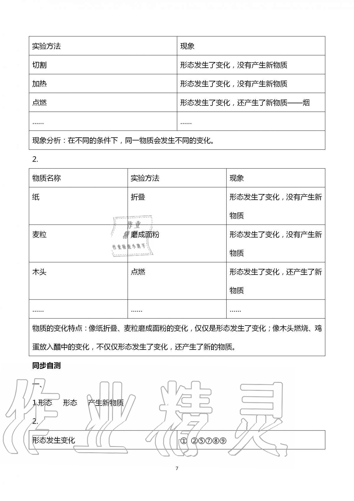 2020年學習指導與訓練六年級科學上冊青島版 第7頁