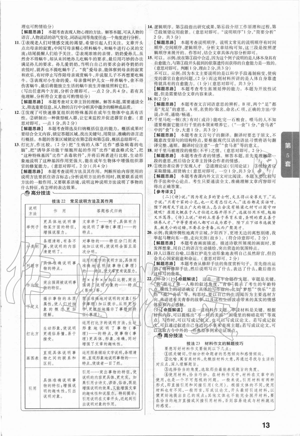 2021年金考卷河南中考45套匯編語文 第13頁