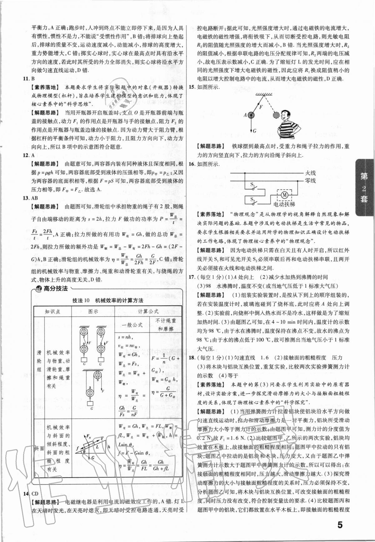 2021年金考卷河南中考45套匯編物理 第5頁