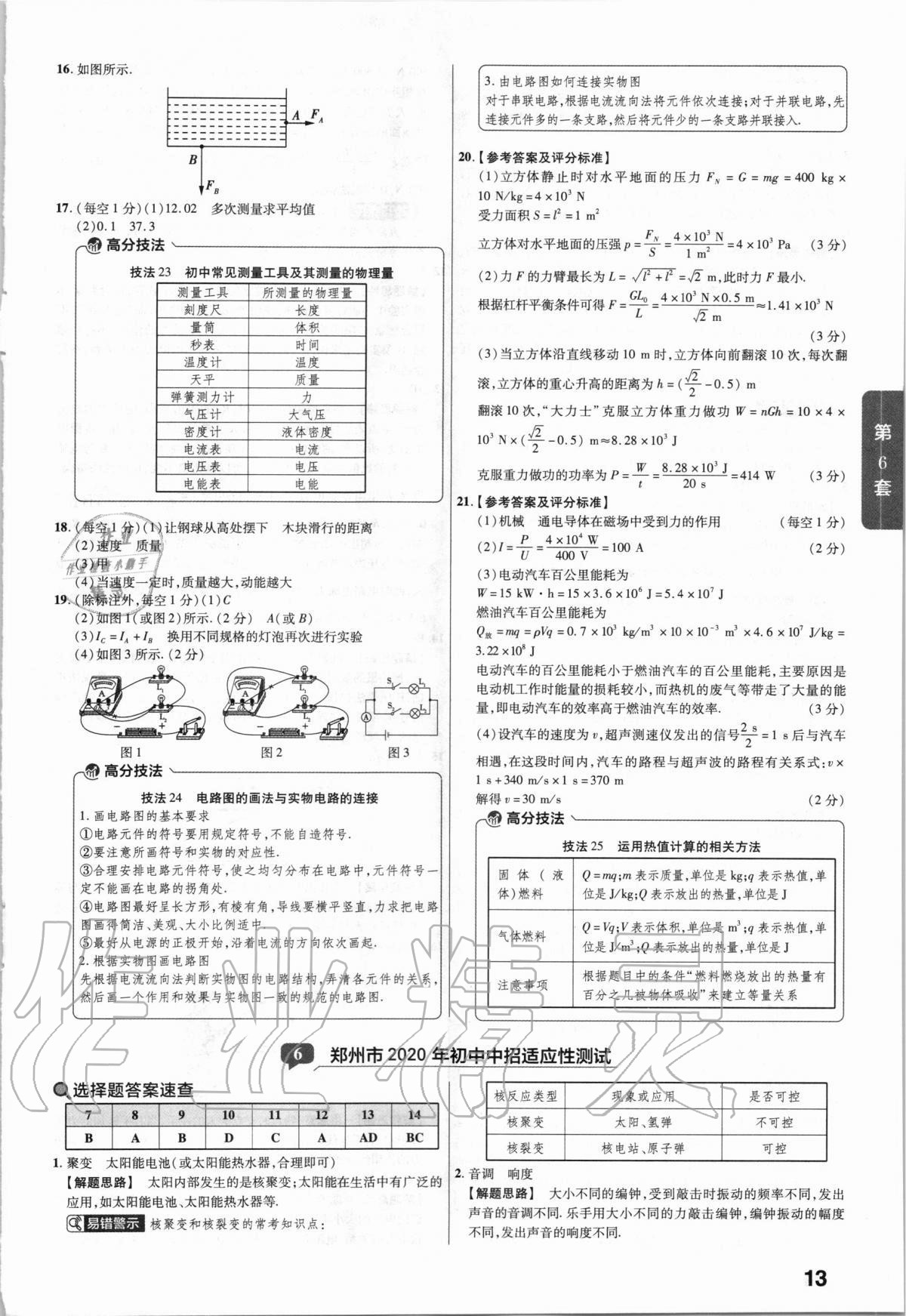 2021年金考卷河南中考45套匯編物理 第13頁