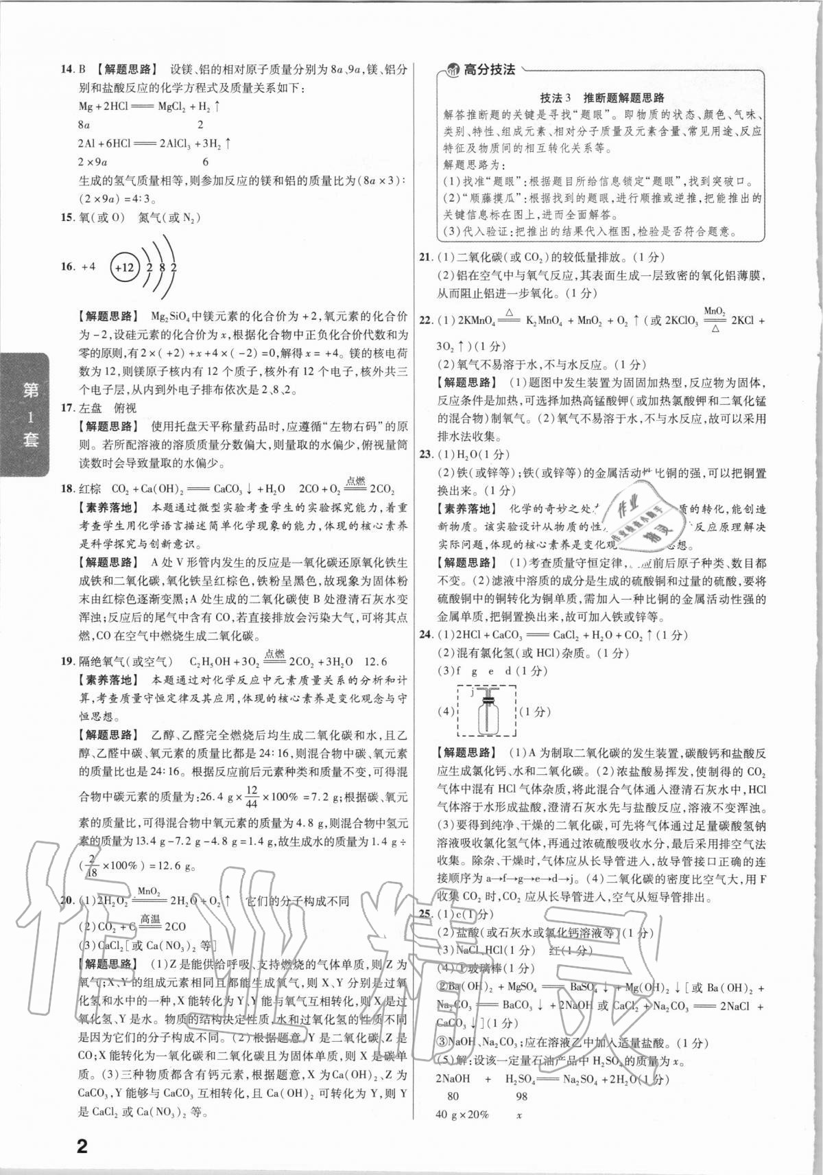 2021年金考卷河南中考45套匯編化學(xué) 第2頁