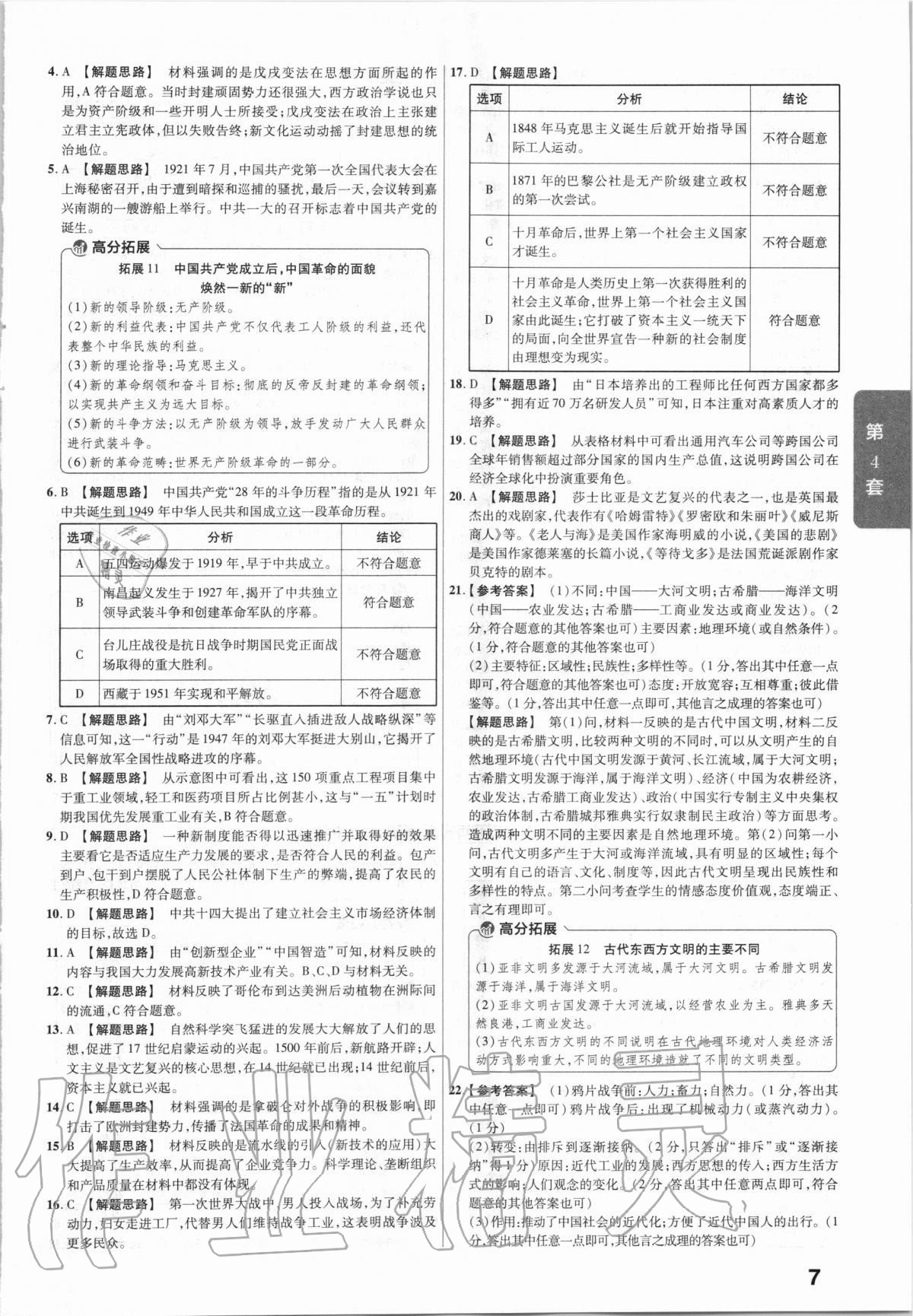 2021年金考卷河南中考45套匯編歷史 第7頁