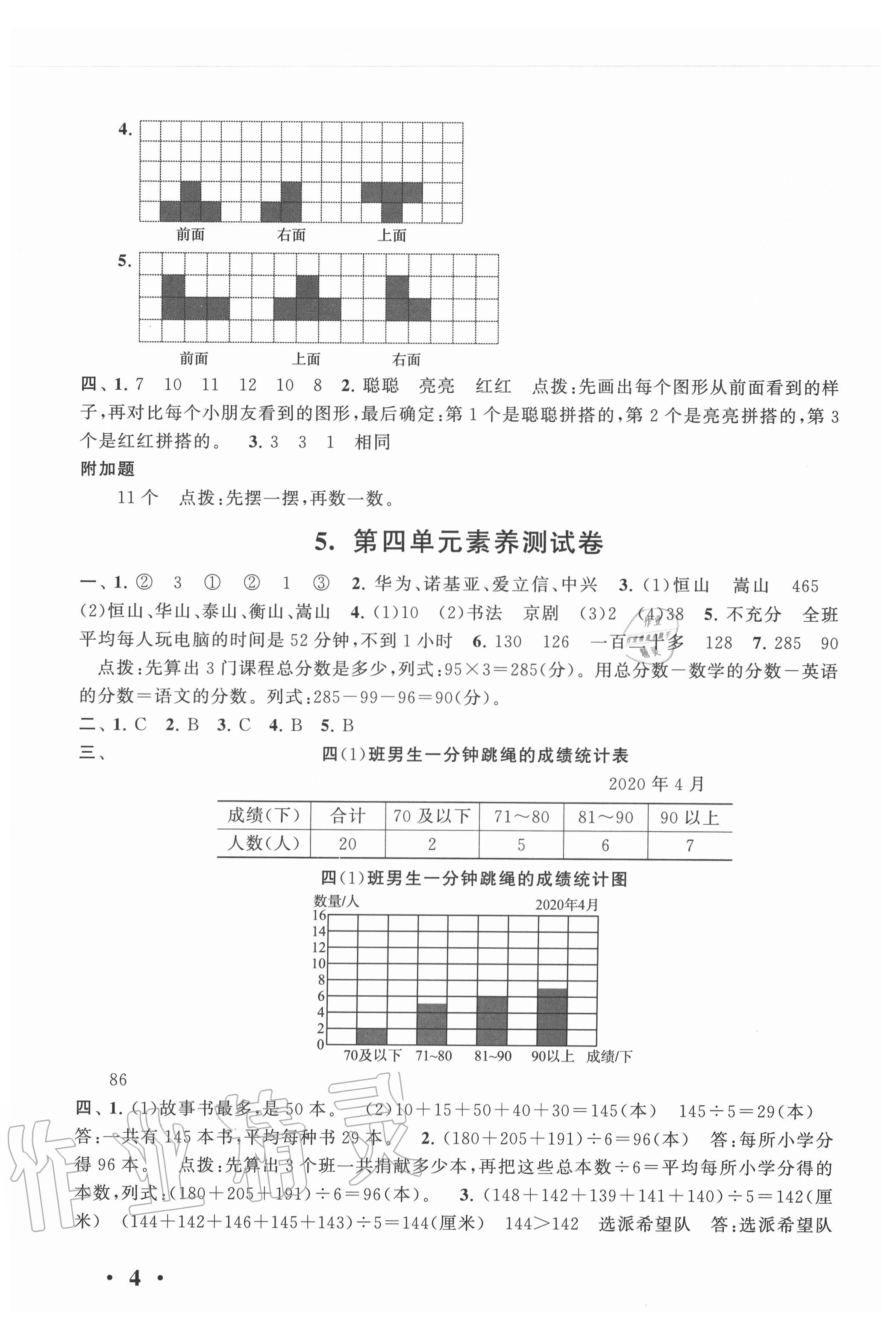 2020年經(jīng)典大試卷四年級數(shù)學(xué)上冊江蘇版 第4頁