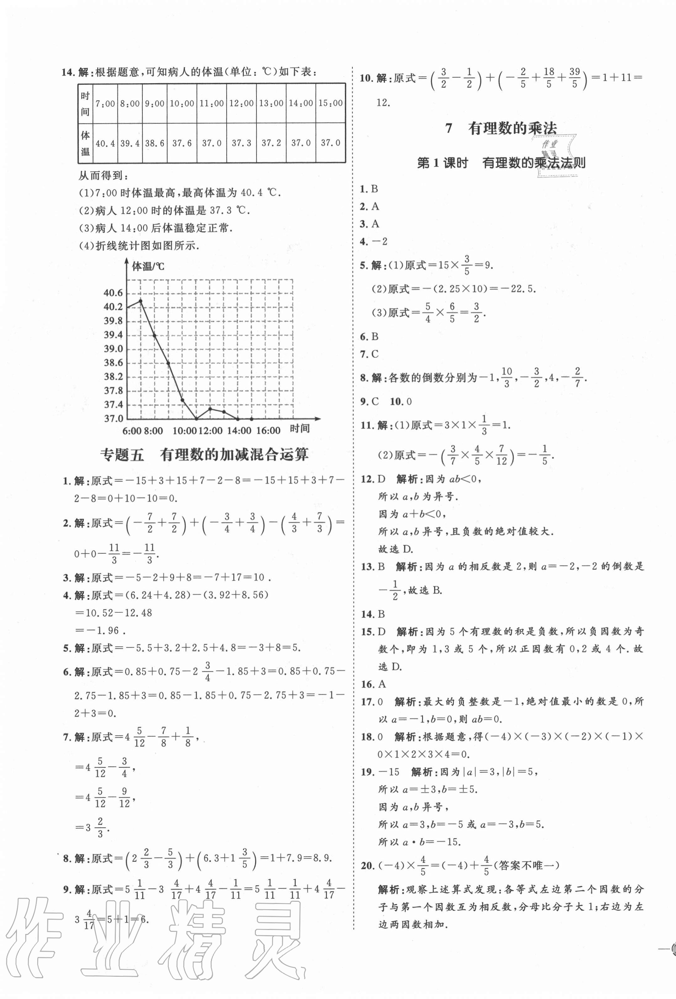 2020年優(yōu)加學(xué)案課時(shí)通六年級(jí)數(shù)學(xué)上冊(cè)魯教版五四制 參考答案第11頁(yè)