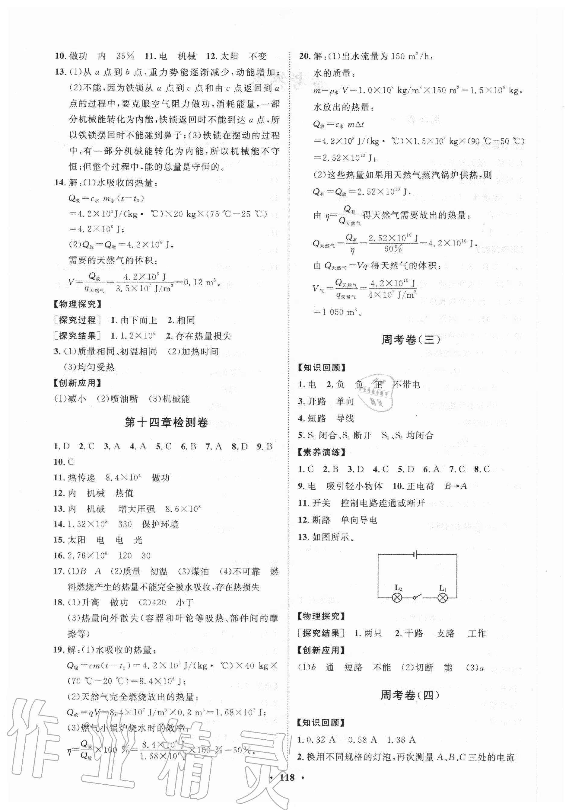 2020年初中同步練習(xí)冊(cè)分層卷九年級(jí)物理全一冊(cè)人教版 第2頁