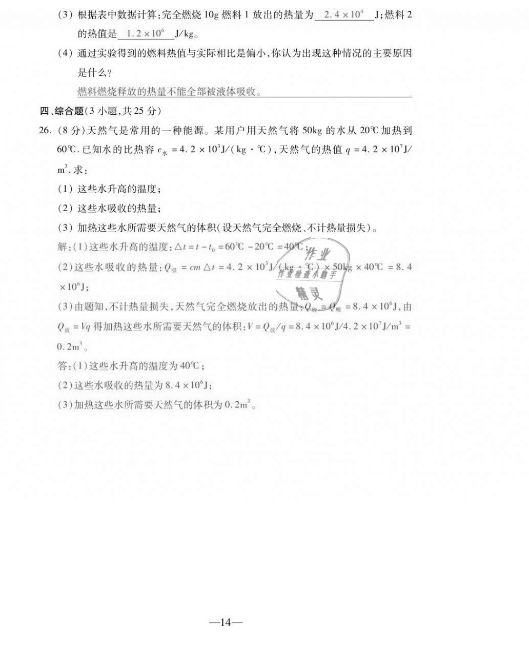 2020年本土卷九年級物理全一冊人教版 第14頁
