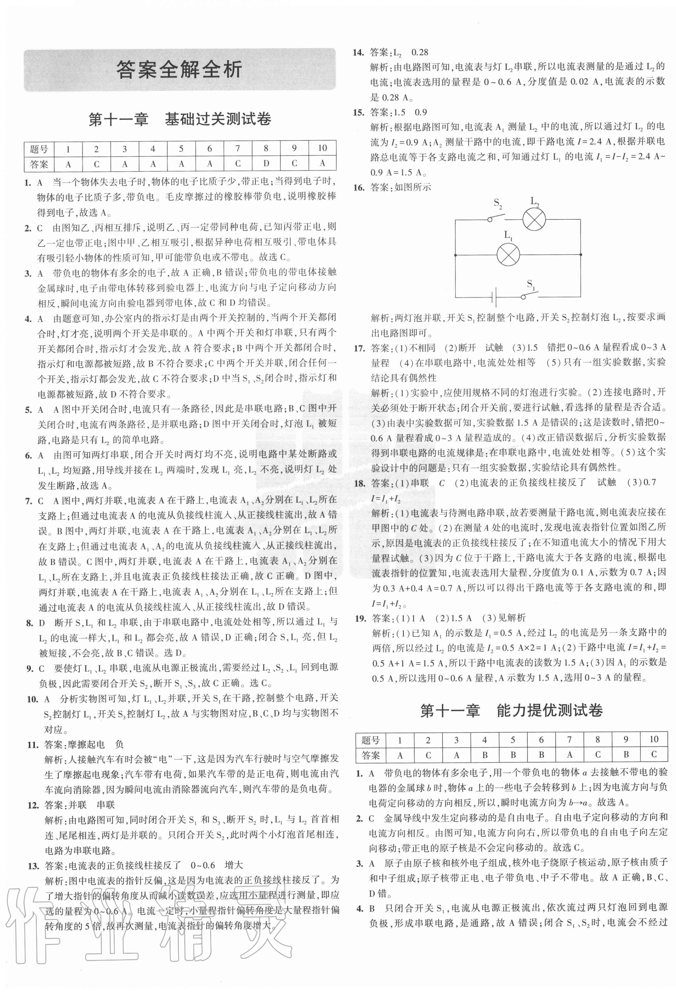 2020年5年中考3年模拟初中试卷九年级物理全一册鲁科版山东专版 第1页