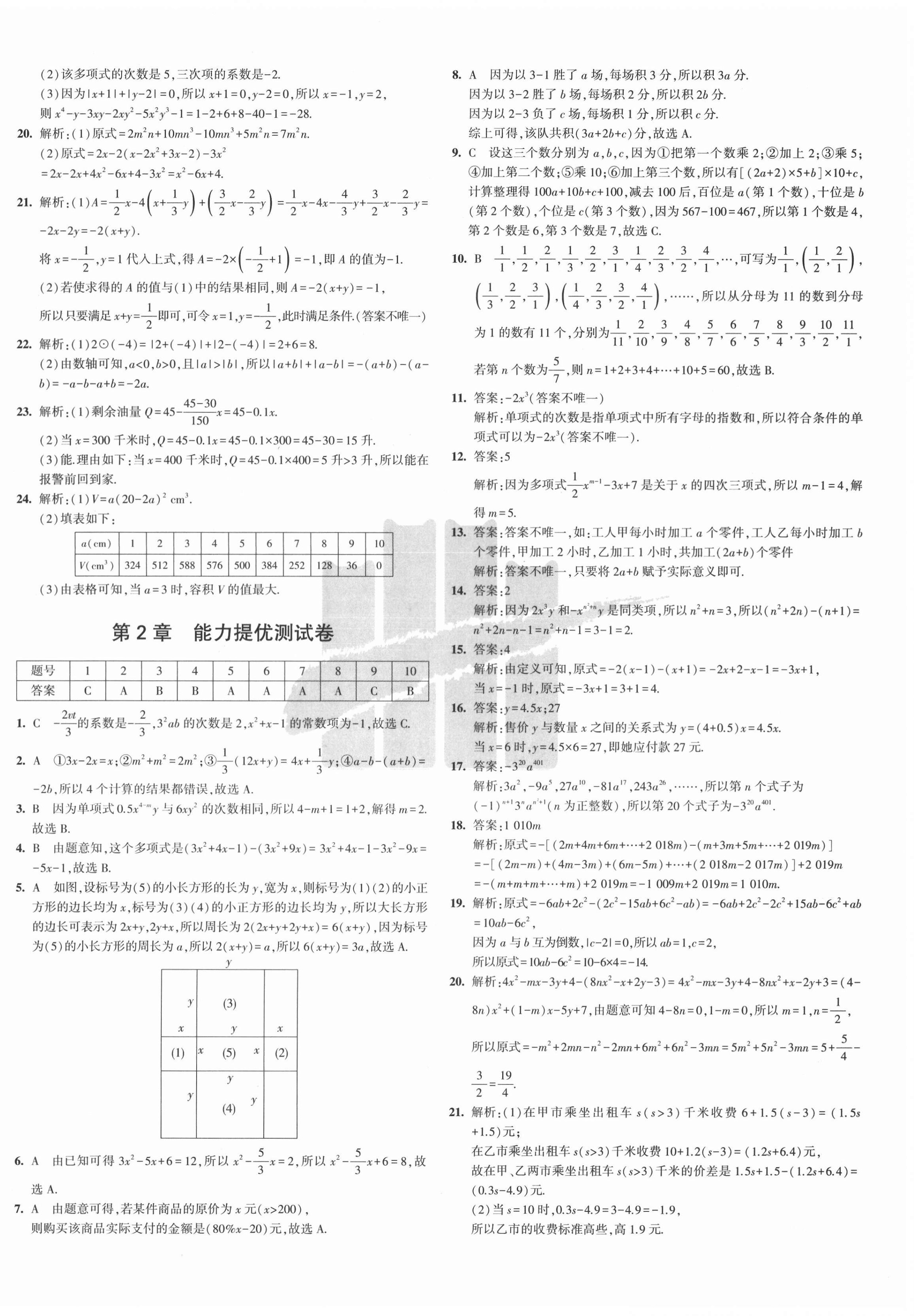 2020年5年中考3年模擬初中試卷七年級數(shù)學上冊湘教版 第4頁