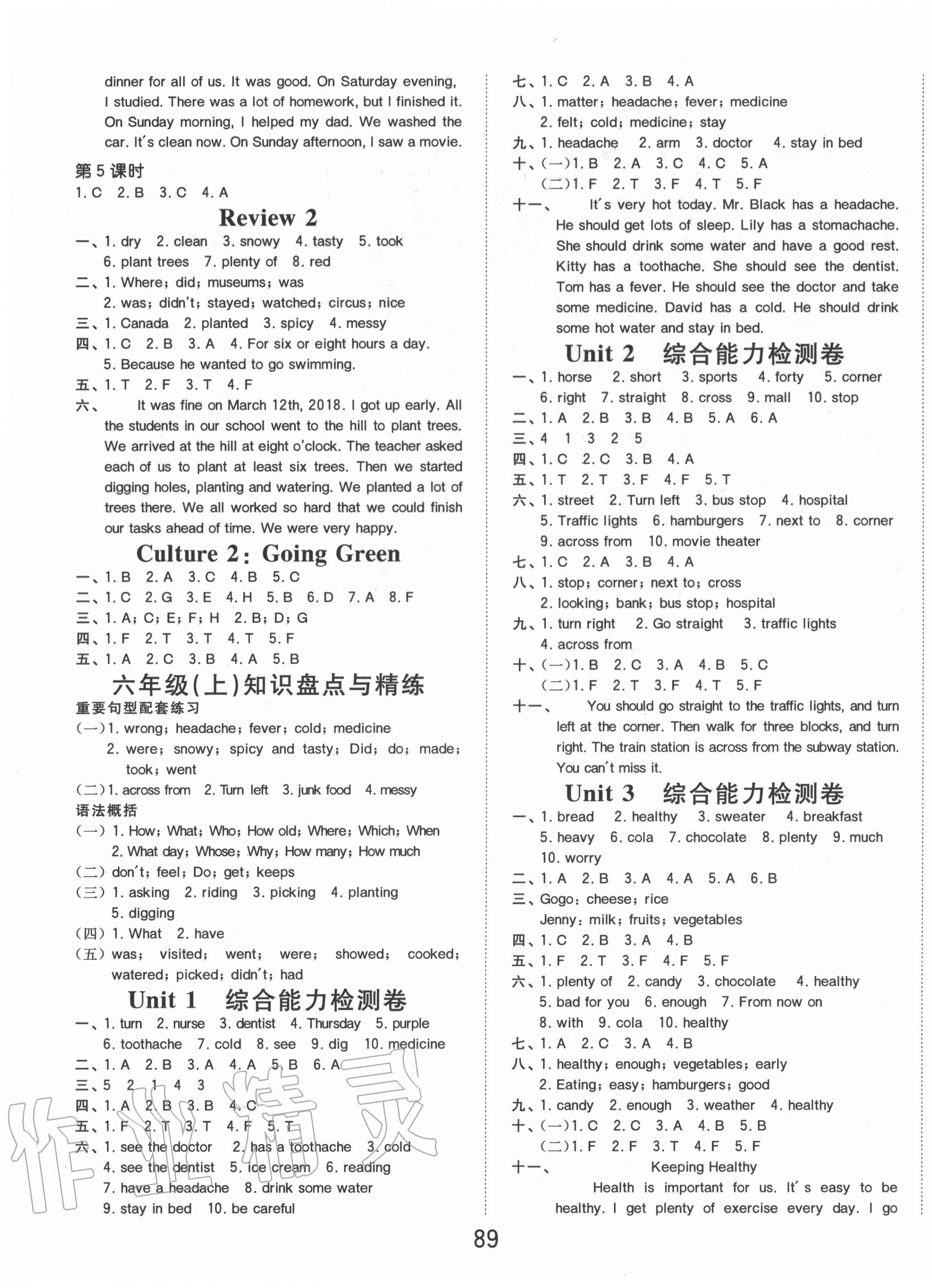 2020年陽光同學(xué)課時(shí)優(yōu)化作業(yè)六年級(jí)英語上冊(cè)廣東人民版 第3頁