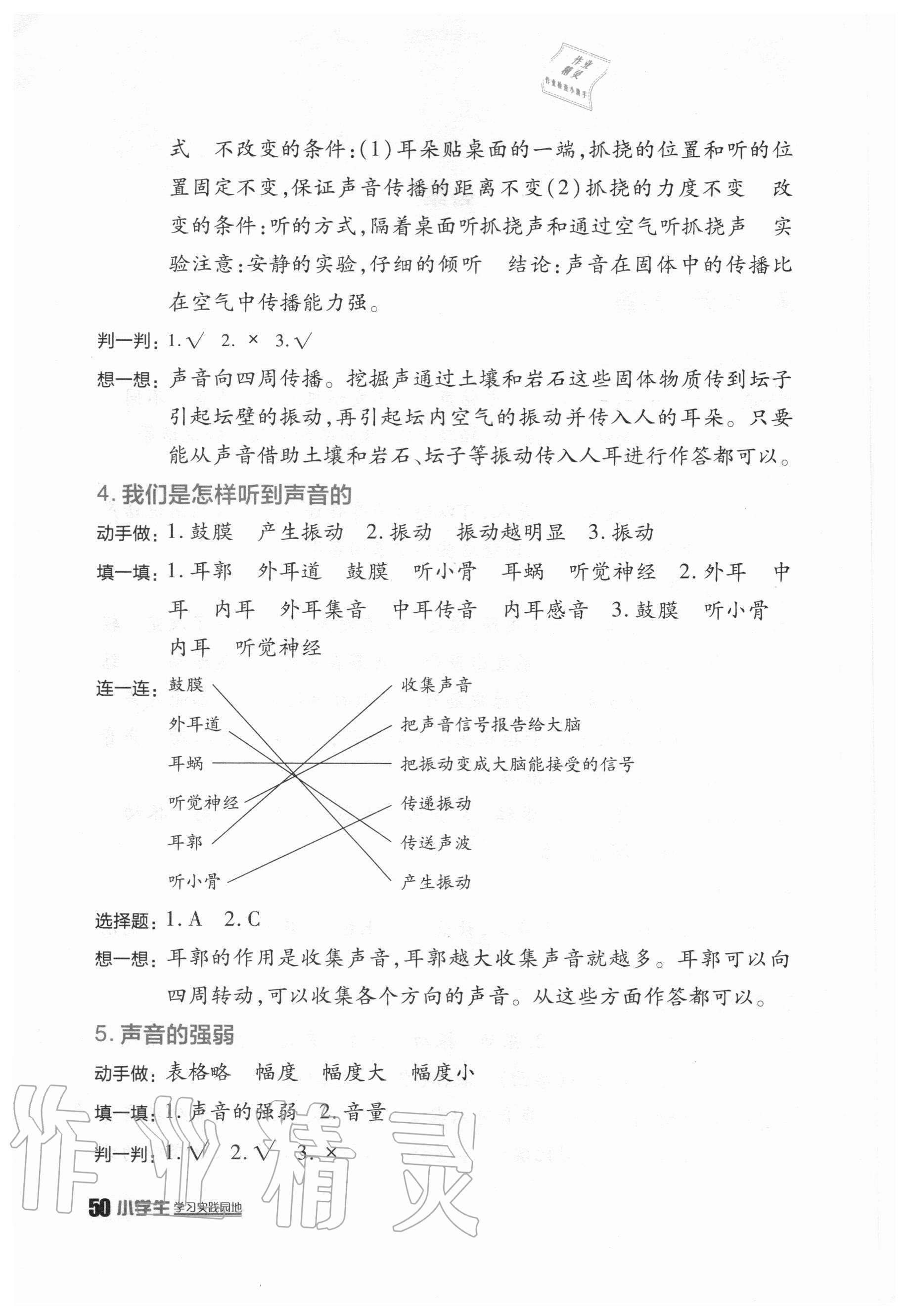 2020年小学生学习实践园地四年级科学上册教科版 第2页