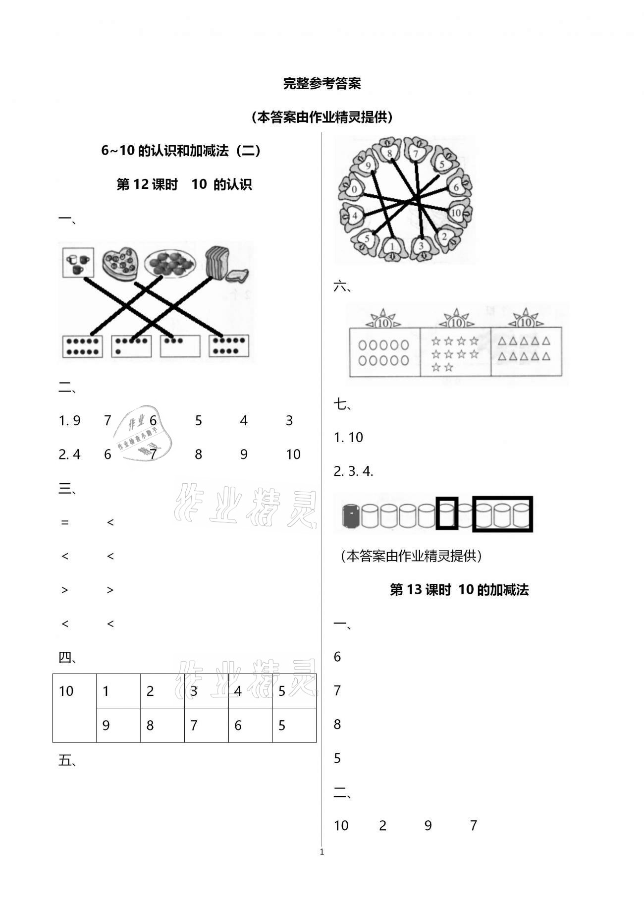 2020年新課程學(xué)習(xí)指導(dǎo)海南出版社一年級(jí)數(shù)學(xué)上冊(cè)人教版 第1頁(yè)