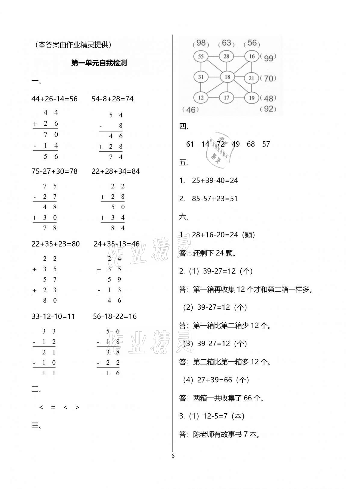 2020年新課程學(xué)習(xí)指導(dǎo)海南出版社二年級(jí)數(shù)學(xué)上冊(cè)蘇教版 第6頁