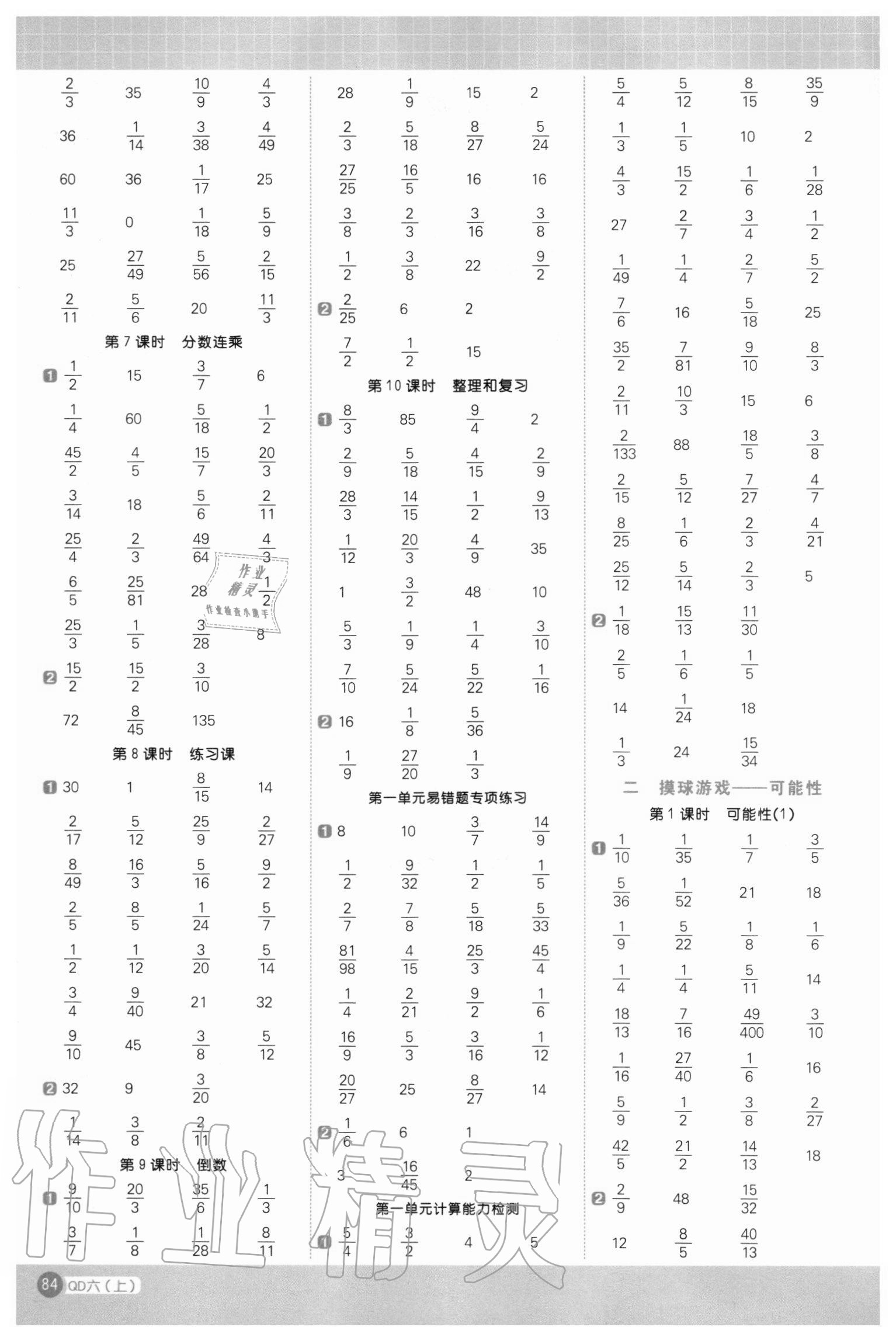 2020年陽(yáng)光同學(xué)計(jì)算小達(dá)人六年級(jí)數(shù)學(xué)上冊(cè)青島版 第2頁(yè)