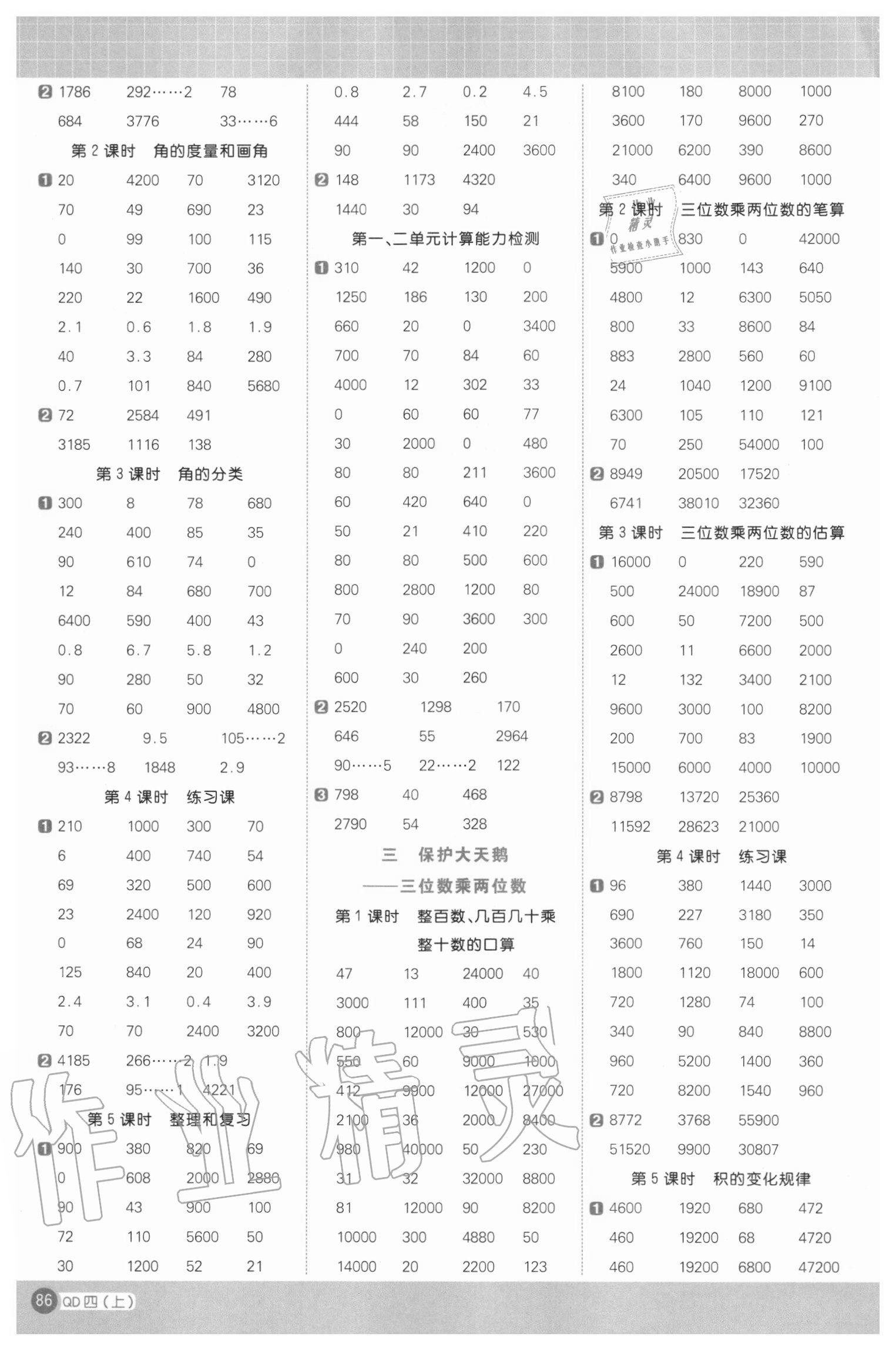 2020年陽光同學(xué)計算小達人四年級數(shù)學(xué)上冊青島版 第2頁