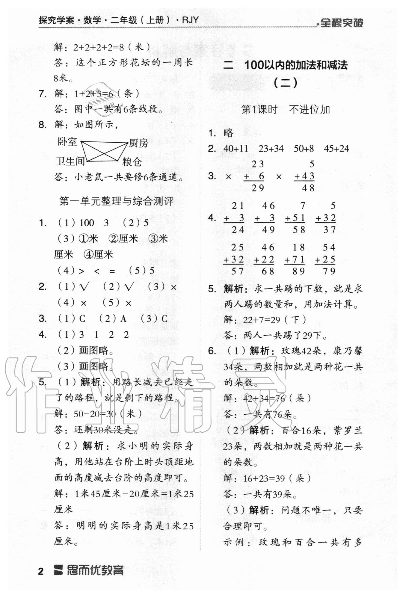 2020年全程突破二年級數(shù)學(xué)上冊人教版 第2頁