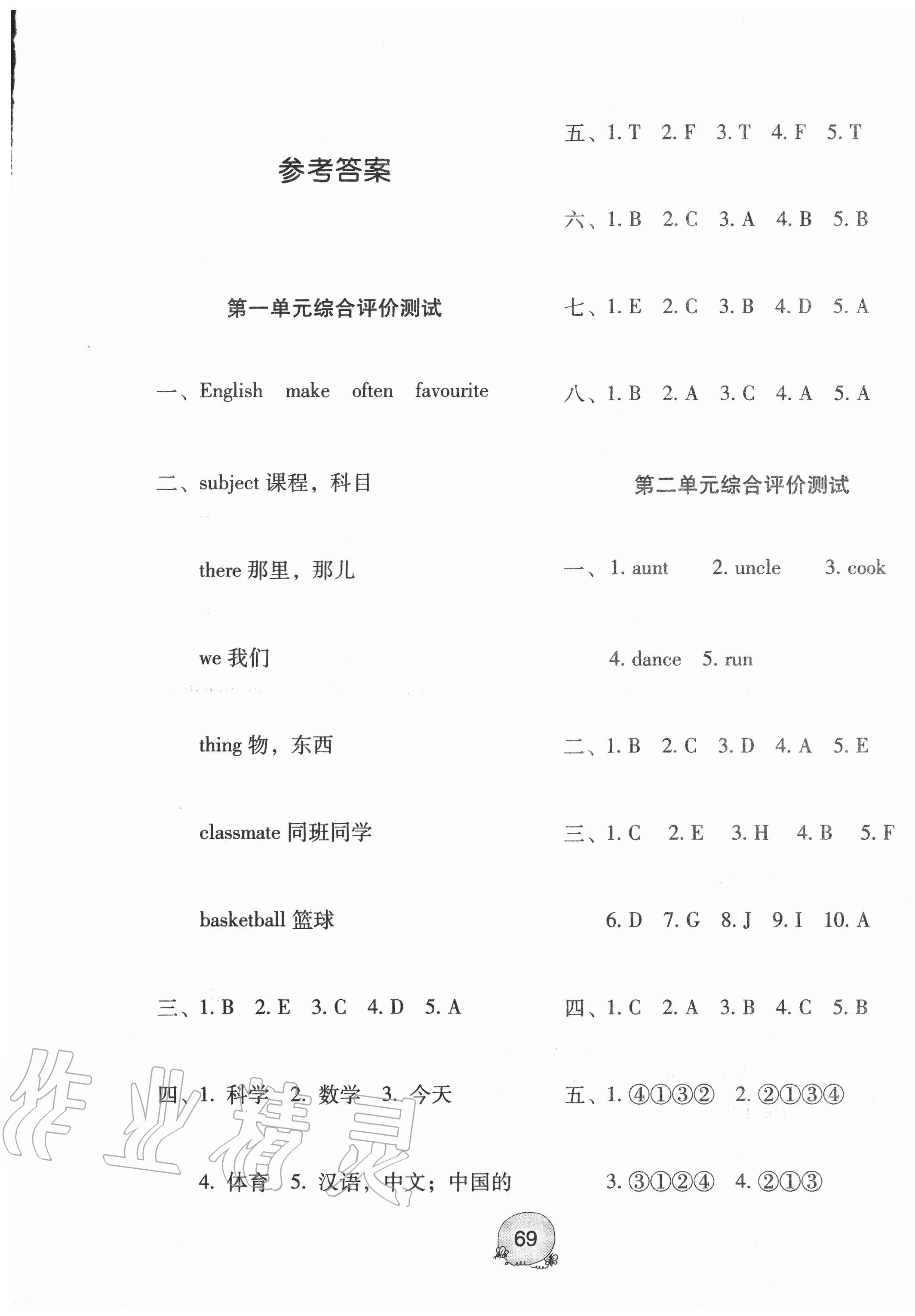 2020年小學(xué)英語(yǔ)綜合評(píng)價(jià)測(cè)試四年級(jí)上冊(cè)魯教版54制 第1頁(yè)