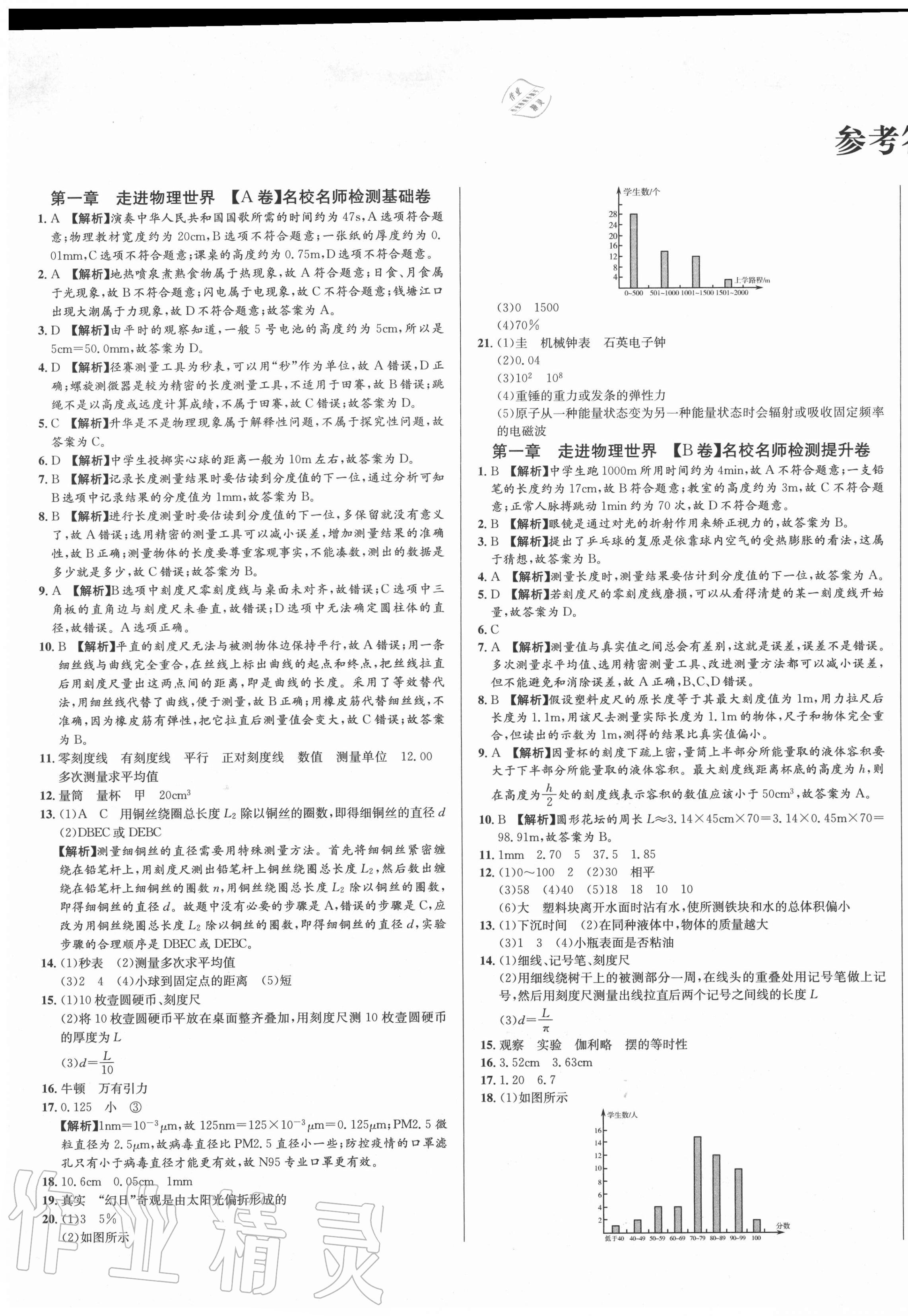 2020年山西名校大考卷八年級(jí)物理上冊(cè)滬粵版 第1頁(yè)