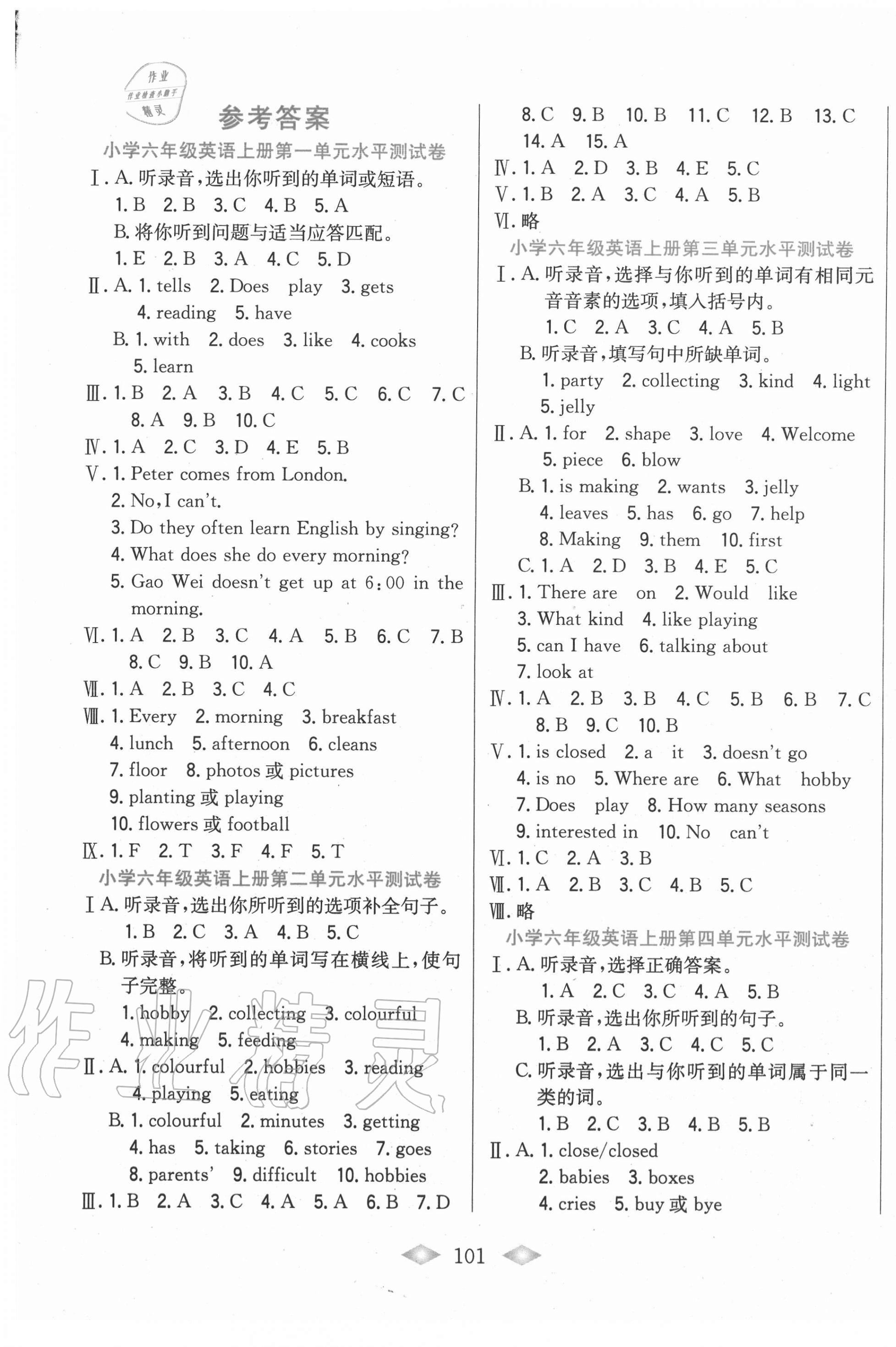 2020年津門壹卷六年級英語上冊人教精通版天津?qū)０?nbsp;第1頁