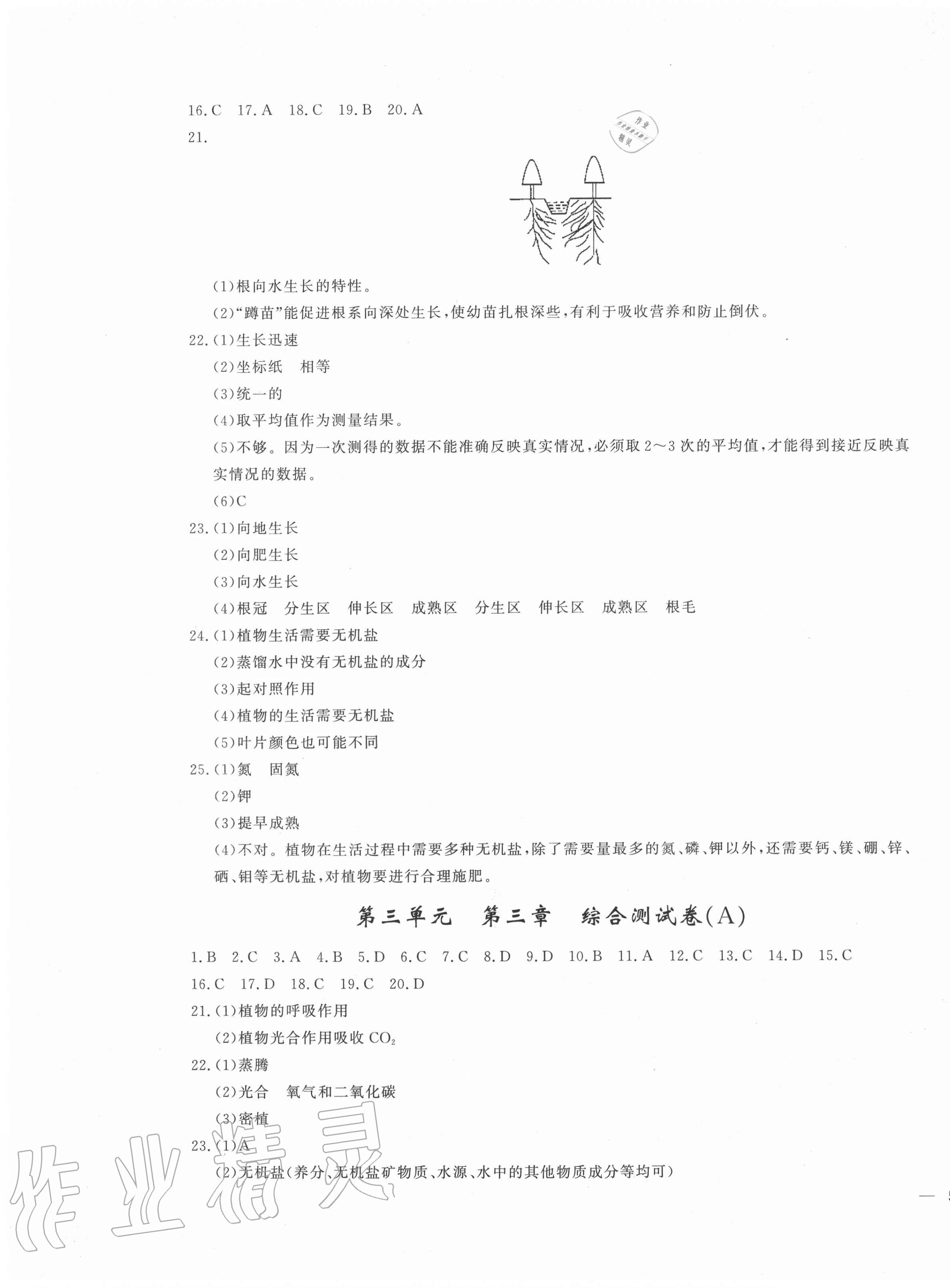 2020年課時練測試卷八年級生物上冊蘇教版 第3頁