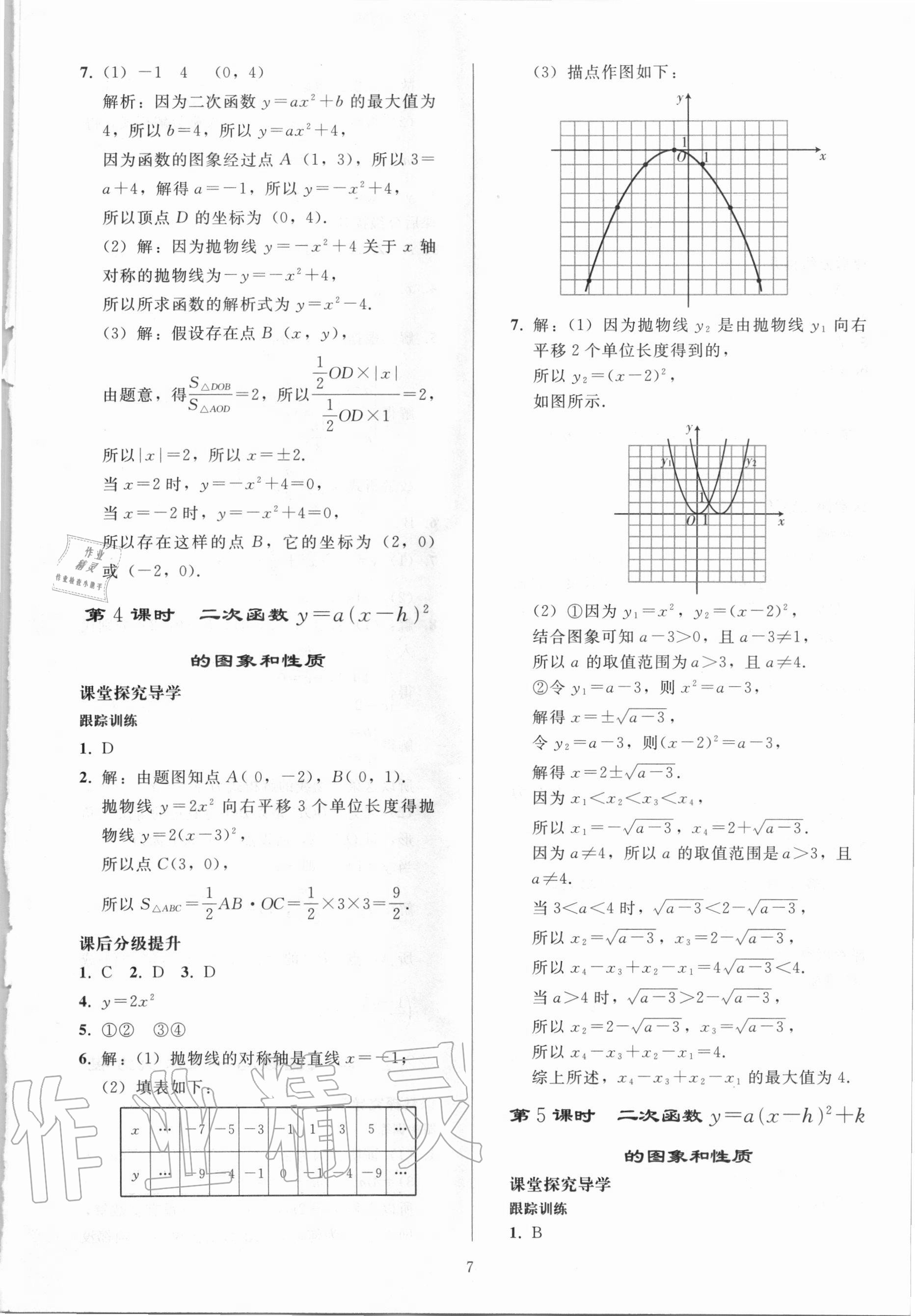 2020年初中同步練習(xí)冊九年級數(shù)學(xué)上冊人教版山東專版人民教育出版社 參考答案第6頁