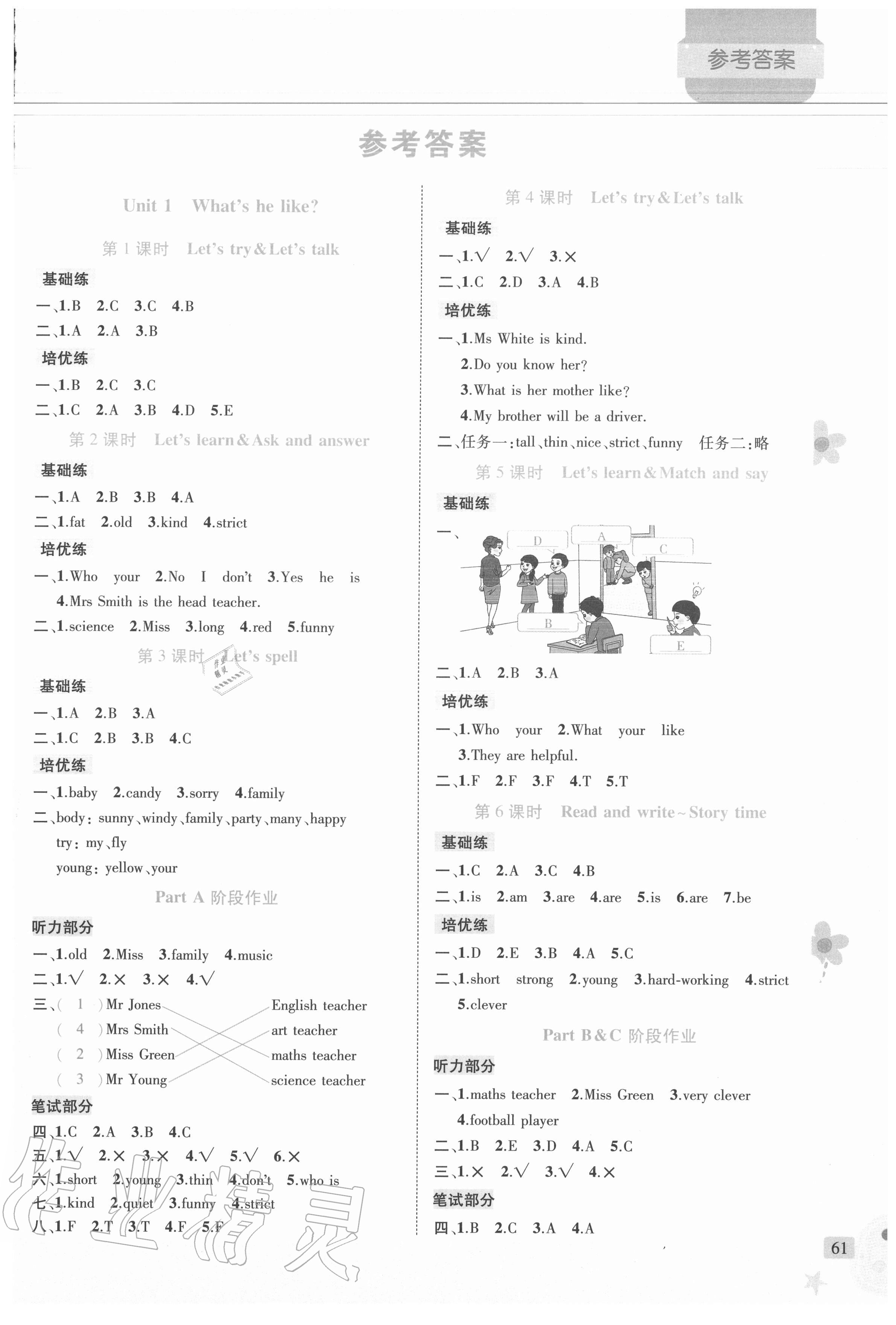 2020年?duì)钤抡n堂五年級英語上冊人教PEP版 第1頁