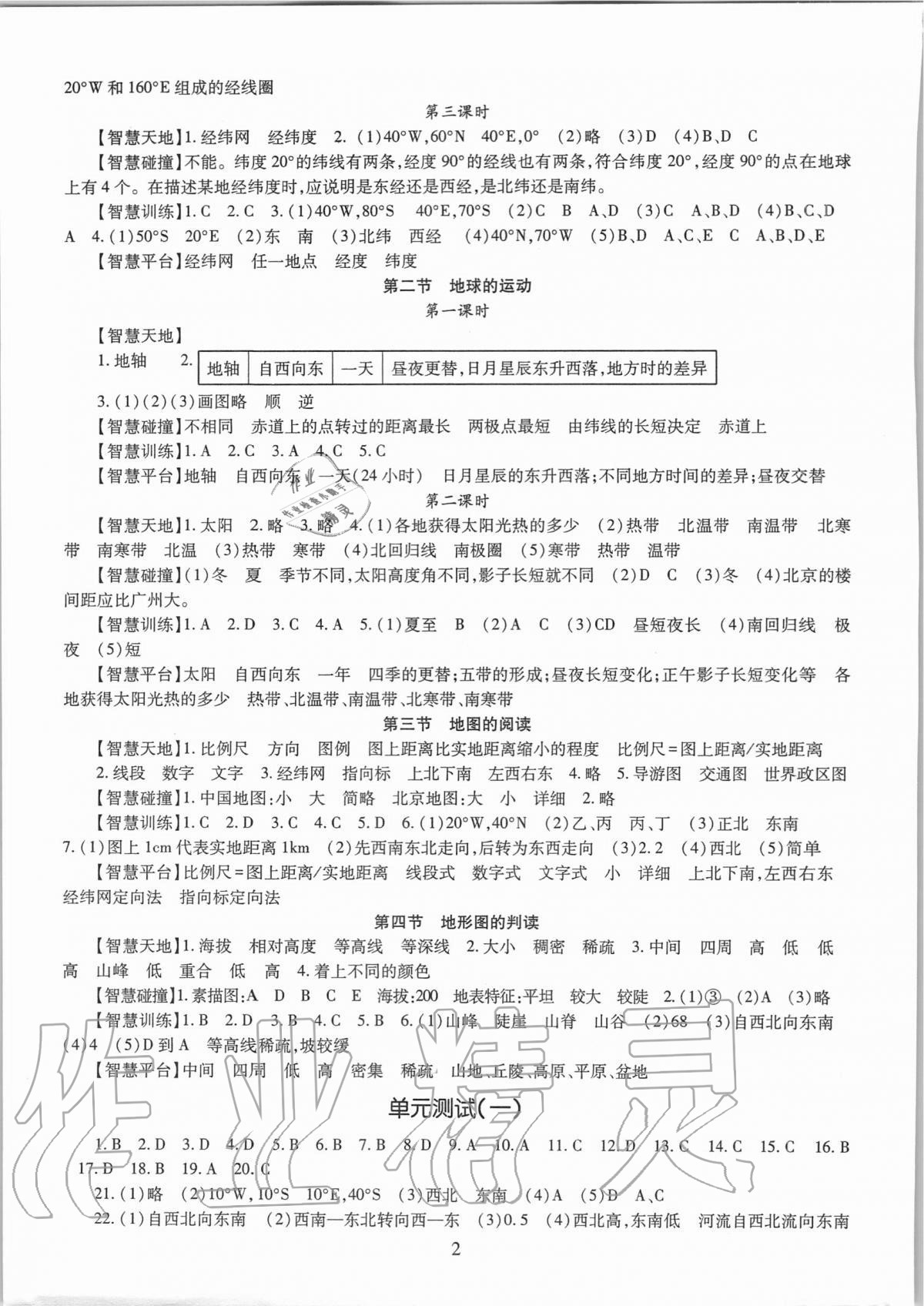 2020年智慧學習六年級地理上冊魯教版54制明天出版社 第2頁