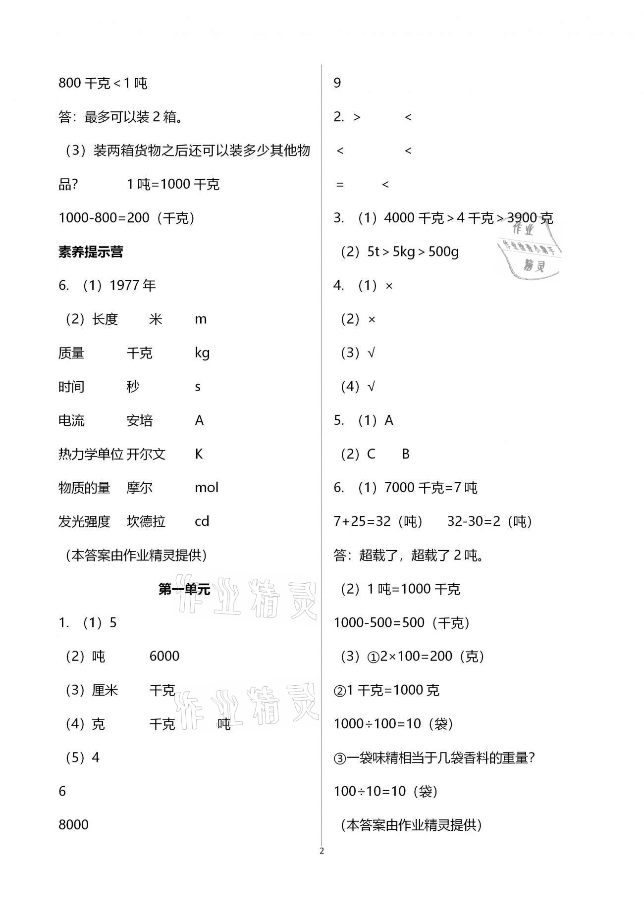 2020年同步練習(xí)冊三年級數(shù)學(xué)上冊青島版青島出版社 第2頁