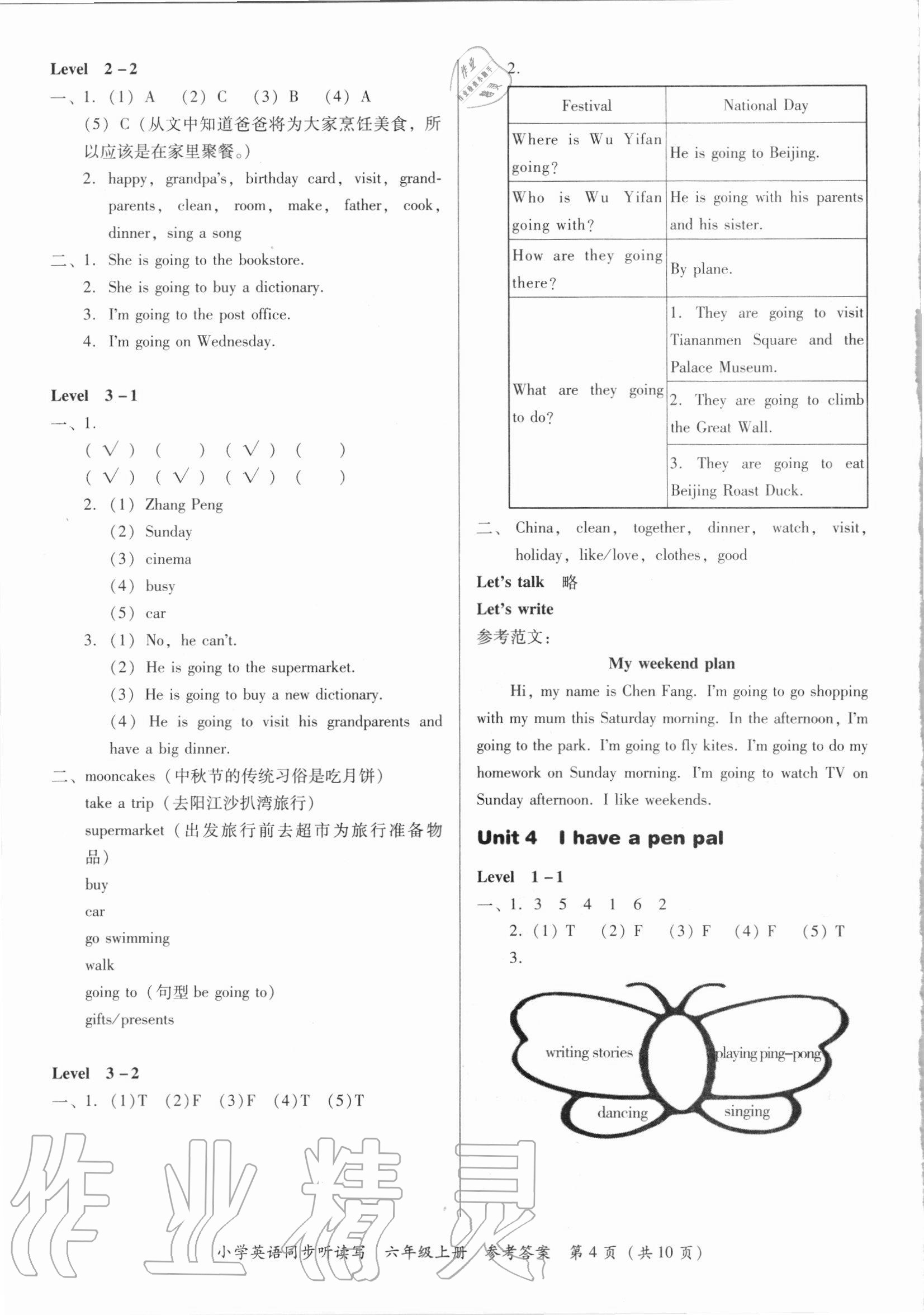 2020年小學英語同步聽讀寫六年級上冊人教PEP版 第4頁