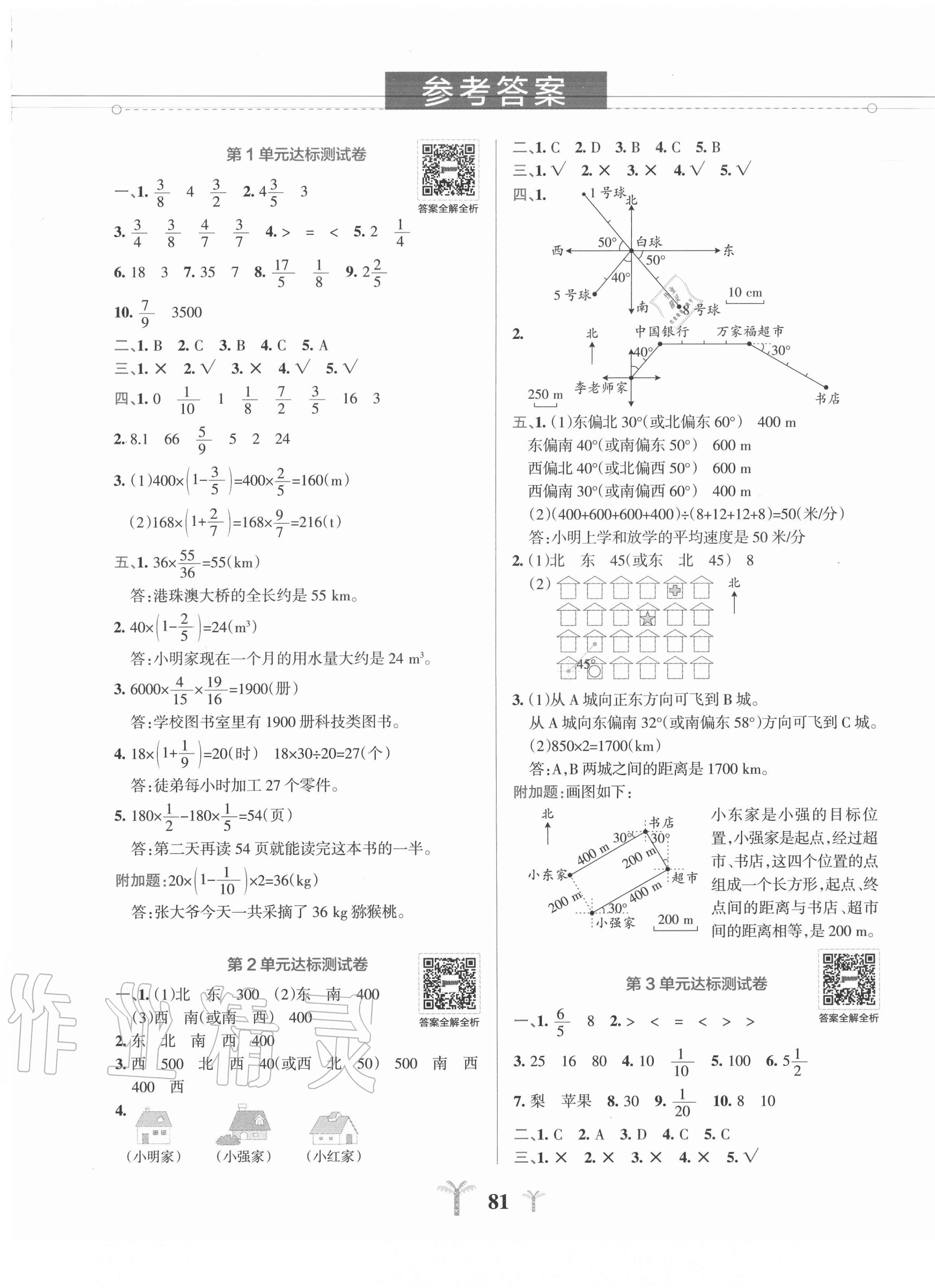 2020年小學學霸沖A卷六年級數(shù)學上冊人教版 第1頁