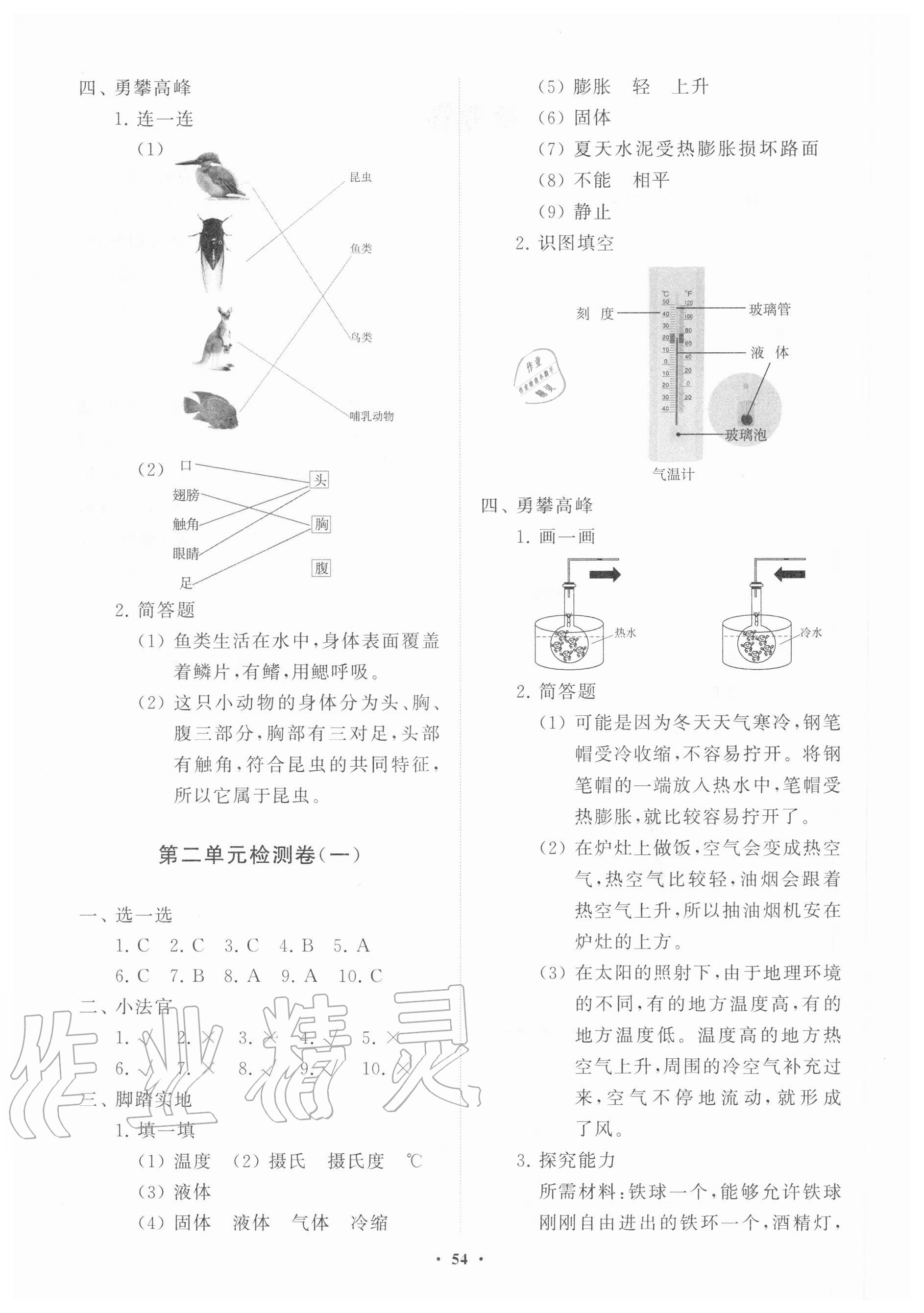 2020年小學(xué)同步練習(xí)冊分層卷四年級科學(xué)上冊青島版 第2頁